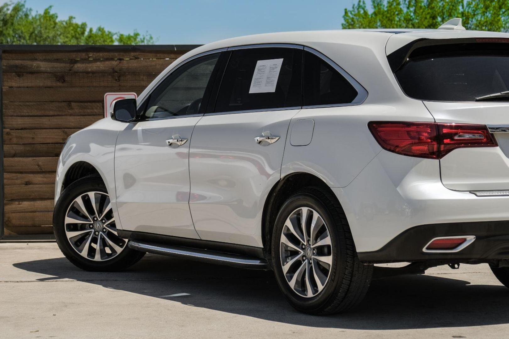 2014 WHITE Acura MDX SH-AWD 6-Spd AT w/Tech Package (5FRYD4H44EB) with an 3.5L V6 SOHC 24V engine, 6-Speed Automatic transmission, located at 2401 E Main St., Grand Prairie, TX, 75050, (972) 262-4440, 32.748981, -96.969643 - Photo#13