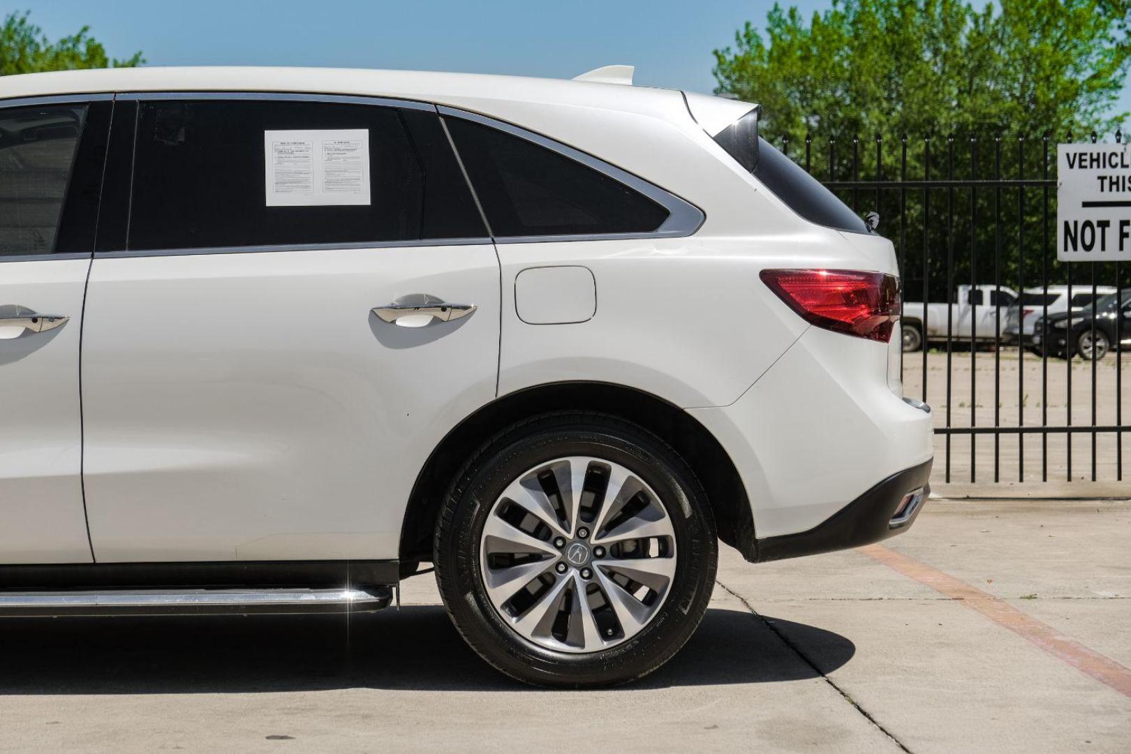 2014 WHITE Acura MDX SH-AWD 6-Spd AT w/Tech Package (5FRYD4H44EB) with an 3.5L V6 SOHC 24V engine, 6-Speed Automatic transmission, located at 2401 E Main St., Grand Prairie, TX, 75050, (972) 262-4440, 32.748981, -96.969643 - Photo#17