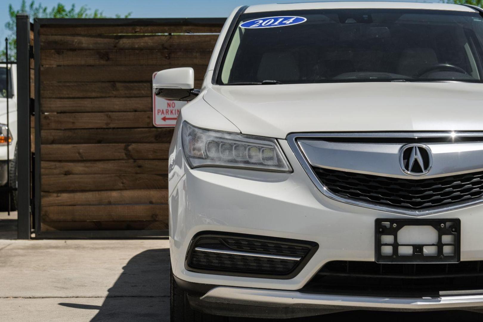 2014 WHITE Acura MDX SH-AWD 6-Spd AT w/Tech Package (5FRYD4H44EB) with an 3.5L V6 SOHC 24V engine, 6-Speed Automatic transmission, located at 2401 E Main St., Grand Prairie, TX, 75050, (972) 262-4440, 32.748981, -96.969643 - Photo#49