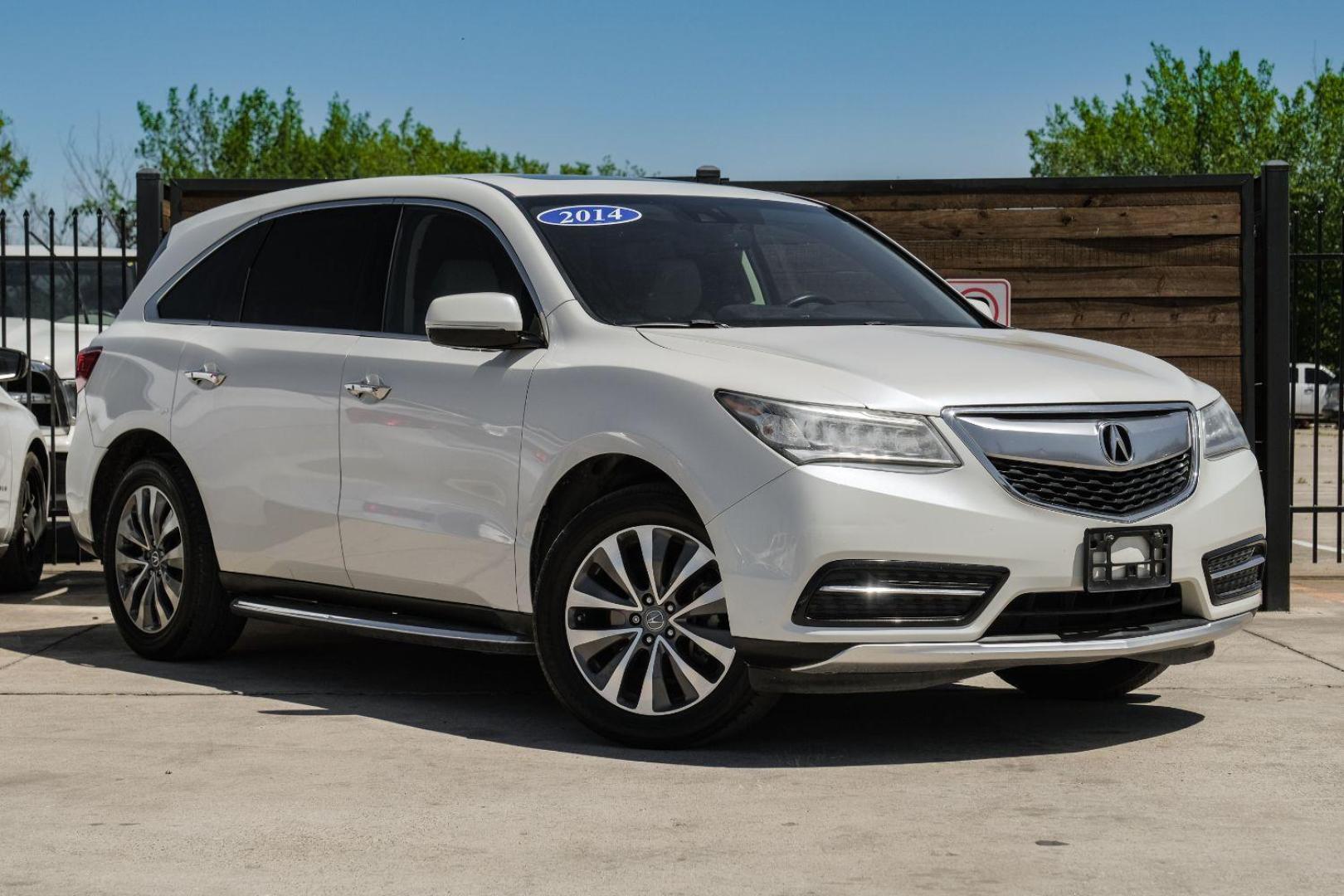 2014 WHITE Acura MDX SH-AWD 6-Spd AT w/Tech Package (5FRYD4H44EB) with an 3.5L V6 SOHC 24V engine, 6-Speed Automatic transmission, located at 2401 E Main St., Grand Prairie, TX, 75050, (972) 262-4440, 32.748981, -96.969643 - Photo#6