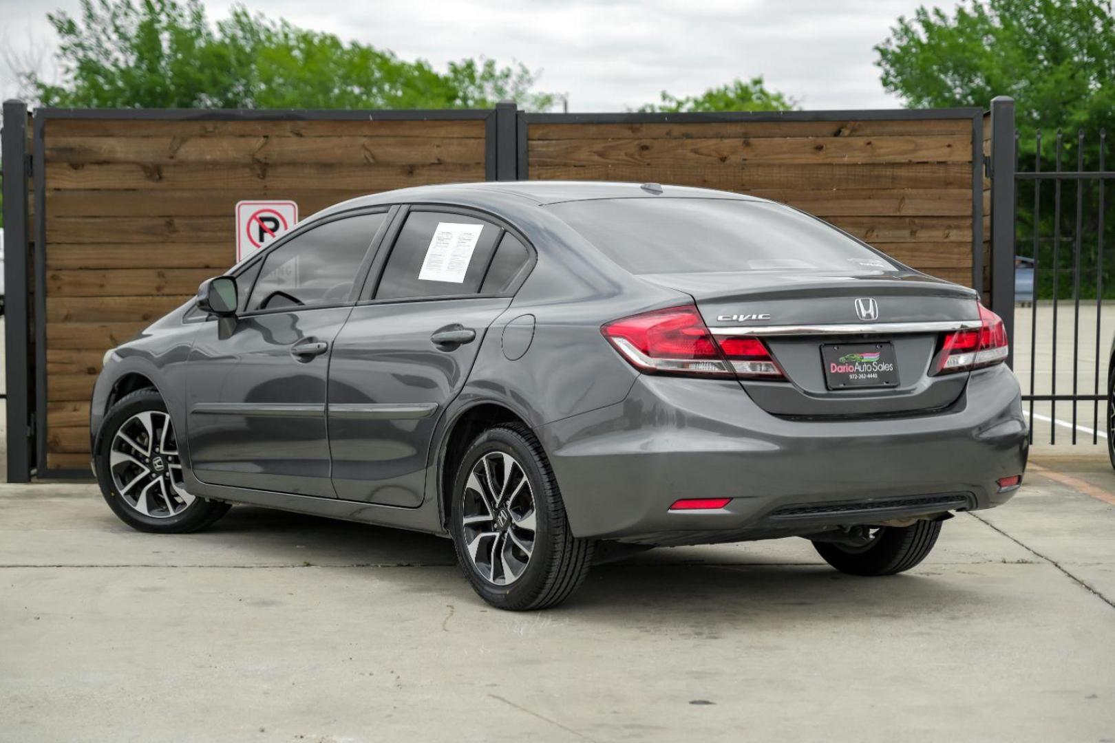 2013 Gray Honda Civic EX-L Sedan 5-Speed AT (19XFB2F93DE) with an 1.8L L4 SOHC 16V engine, 5-Speed Automatic transmission, located at 2401 E Main St., Grand Prairie, TX, 75050, (972) 262-4440, 32.748981, -96.969643 - Photo#14