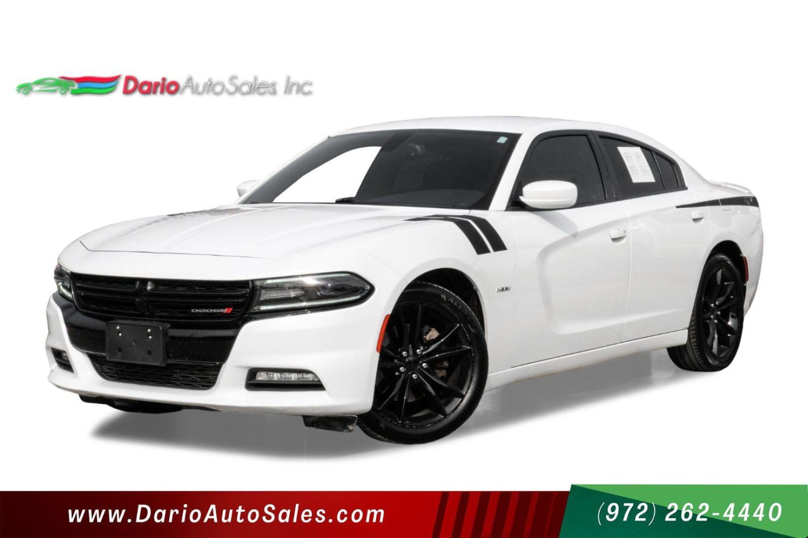 2016 White Dodge Charger R/T (2C3CDXCT8GH) with an 5.7L V8 OHV 16V engine, 8-Speed Automatic transmission, located at 2401 E Main St., Grand Prairie, TX, 75050, (972) 262-4440, 32.748981, -96.969643 - Photo#0