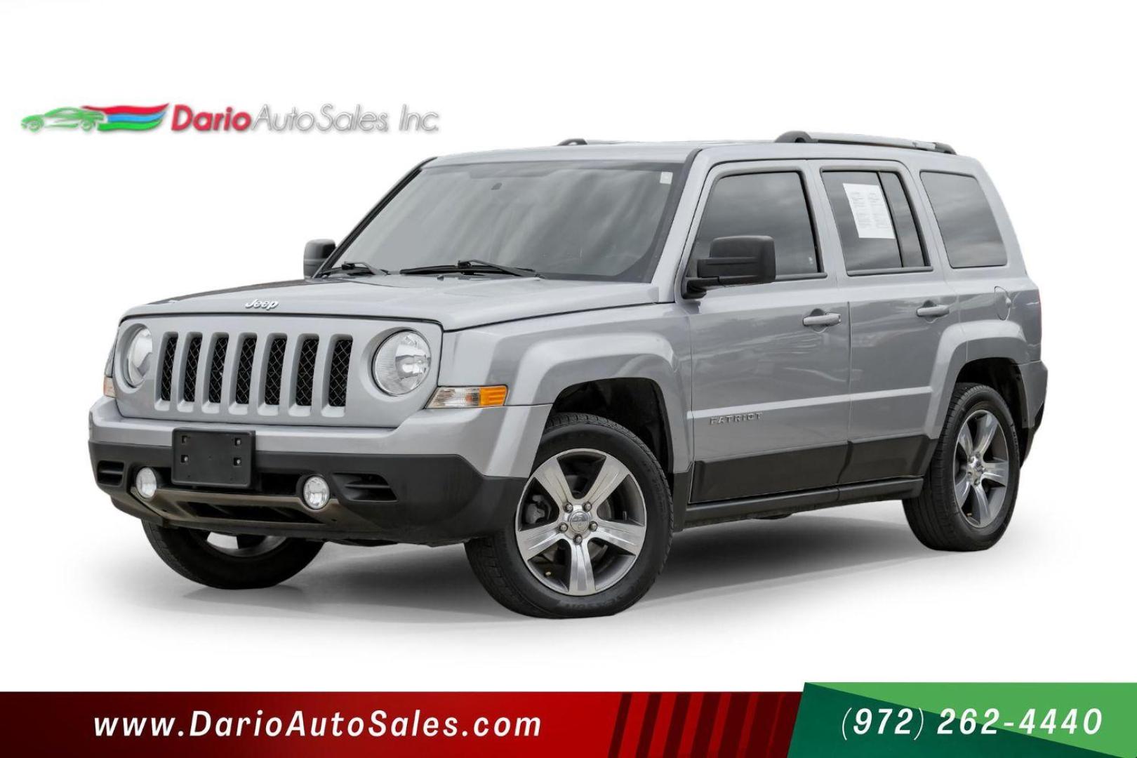 2016 Silver Jeep Patriot Latitude 2WD (1C4NJPFA8GD) with an 2.0L L4 DOHC 16V engine, located at 2401 E Main St., Grand Prairie, TX, 75050, (972) 262-4440, 32.748981, -96.969643 - Photo#0