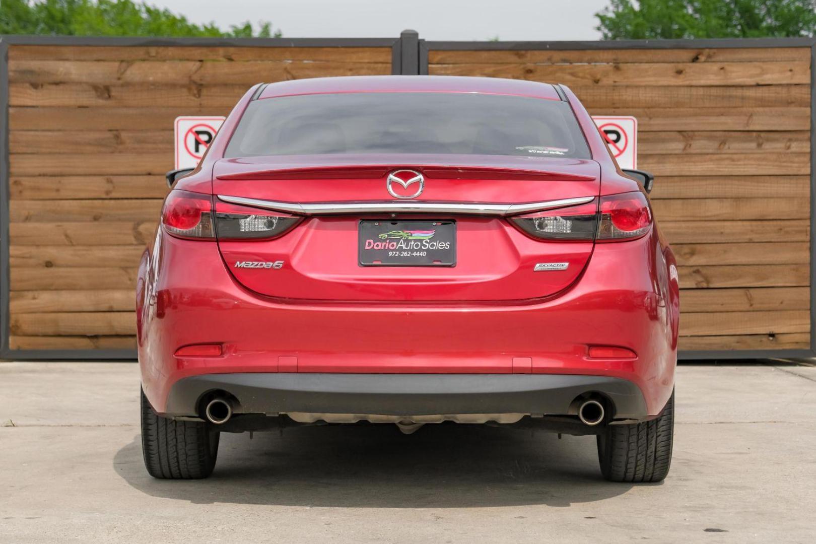 2014 RED Mazda Mazda6 i Touring (JM1GJ1V58E1) with an 2.5L L4 DOHC 16V engine, 6-Speed Automatic transmission, located at 2401 E Main St., Grand Prairie, TX, 75050, (972) 262-4440, 32.748981, -96.969643 - Photo#10