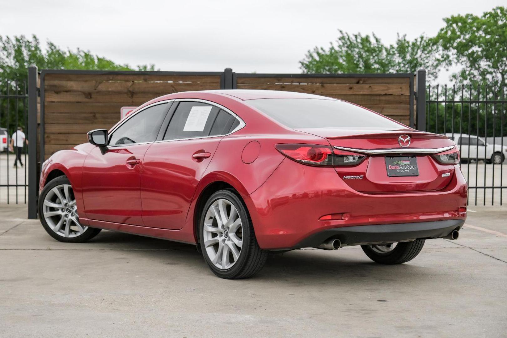 2014 RED Mazda Mazda6 i Touring (JM1GJ1V58E1) with an 2.5L L4 DOHC 16V engine, 6-Speed Automatic transmission, located at 2401 E Main St., Grand Prairie, TX, 75050, (972) 262-4440, 32.748981, -96.969643 - Photo#11