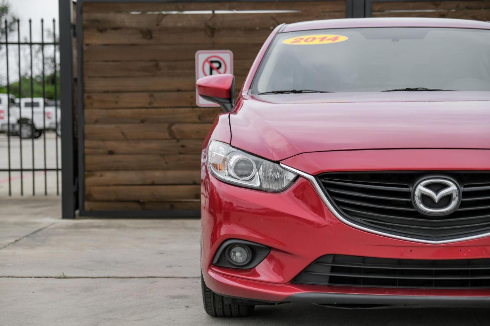 2014 RED Mazda Mazda6 i Touring (JM1GJ1V58E1) with an 2.5L L4 DOHC 16V engine, 6-Speed Automatic transmission, located at 2401 E Main St., Grand Prairie, TX, 75050, (972) 262-4440, 32.748981, -96.969643 - Photo#48