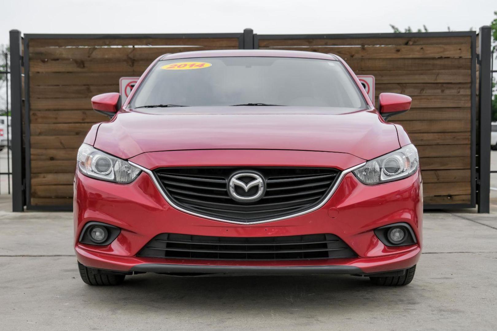 2014 RED Mazda Mazda6 i Touring (JM1GJ1V58E1) with an 2.5L L4 DOHC 16V engine, 6-Speed Automatic transmission, located at 2401 E Main St., Grand Prairie, TX, 75050, (972) 262-4440, 32.748981, -96.969643 - Photo#4