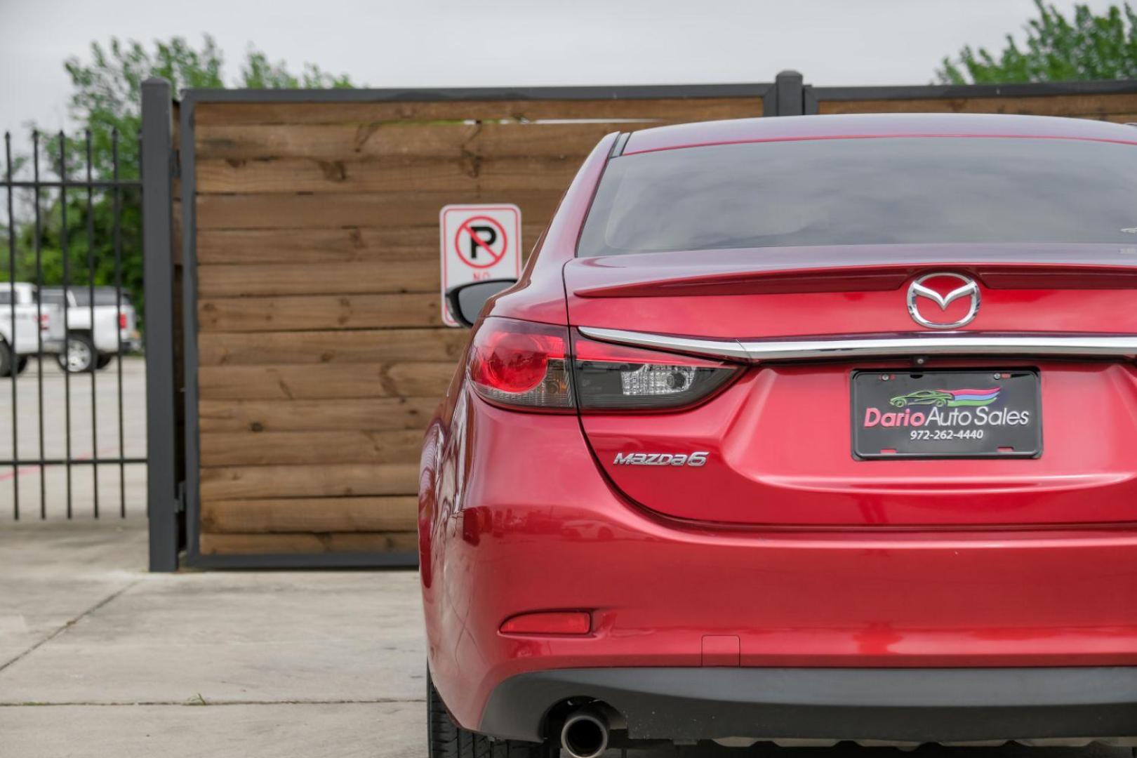 2014 RED Mazda Mazda6 i Touring (JM1GJ1V58E1) with an 2.5L L4 DOHC 16V engine, 6-Speed Automatic transmission, located at 2401 E Main St., Grand Prairie, TX, 75050, (972) 262-4440, 32.748981, -96.969643 - Photo#49