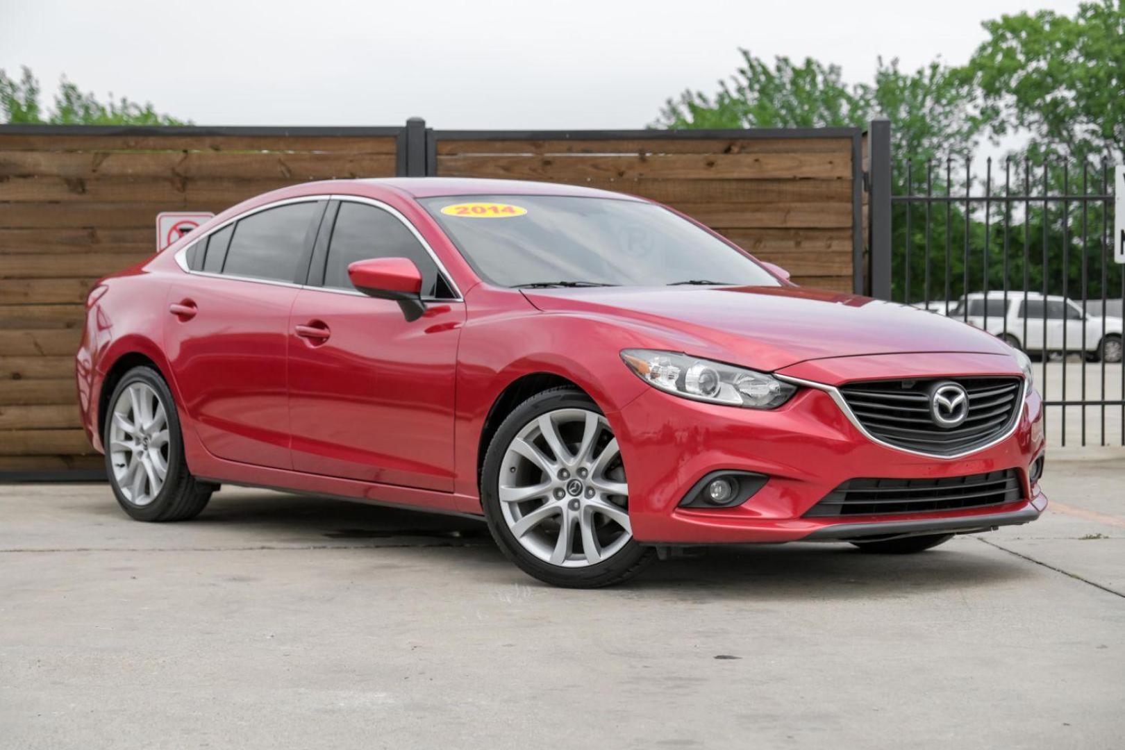 2014 RED Mazda Mazda6 i Touring (JM1GJ1V58E1) with an 2.5L L4 DOHC 16V engine, 6-Speed Automatic transmission, located at 2401 E Main St., Grand Prairie, TX, 75050, (972) 262-4440, 32.748981, -96.969643 - Photo#5