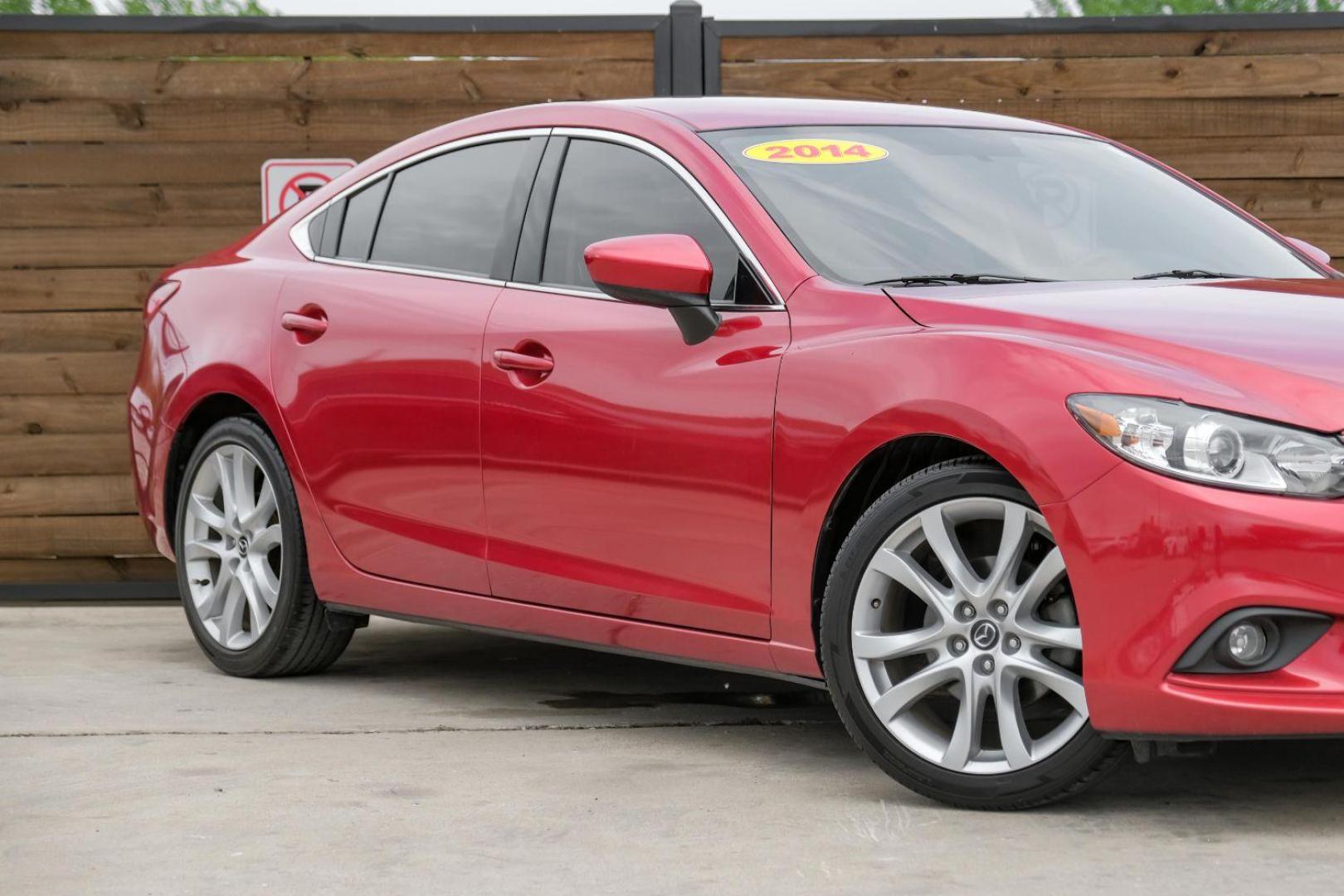 2014 RED Mazda Mazda6 i Touring (JM1GJ1V58E1) with an 2.5L L4 DOHC 16V engine, 6-Speed Automatic transmission, located at 2401 E Main St., Grand Prairie, TX, 75050, (972) 262-4440, 32.748981, -96.969643 - Photo#6