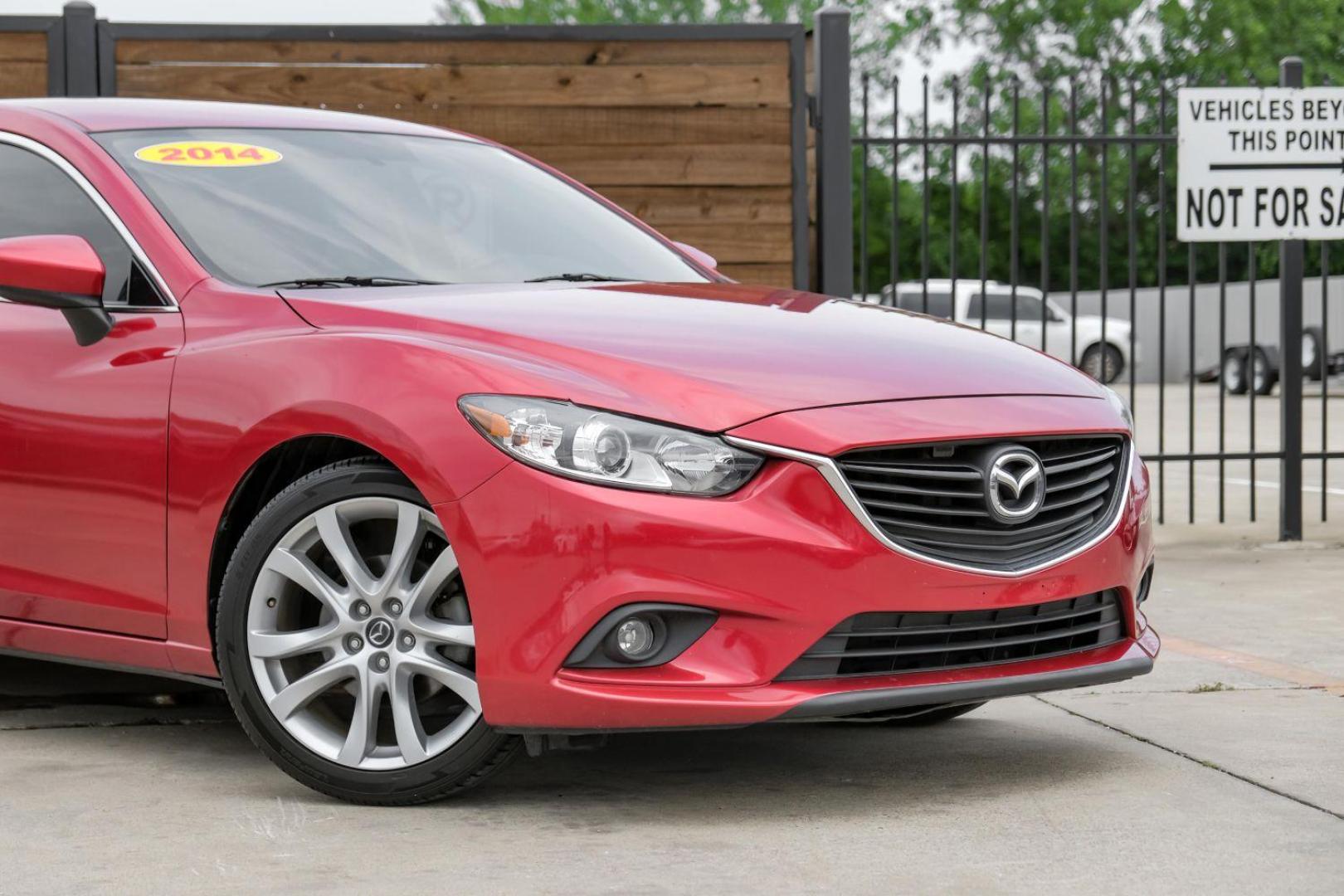 2014 RED Mazda Mazda6 i Touring (JM1GJ1V58E1) with an 2.5L L4 DOHC 16V engine, 6-Speed Automatic transmission, located at 2401 E Main St., Grand Prairie, TX, 75050, (972) 262-4440, 32.748981, -96.969643 - Photo#7