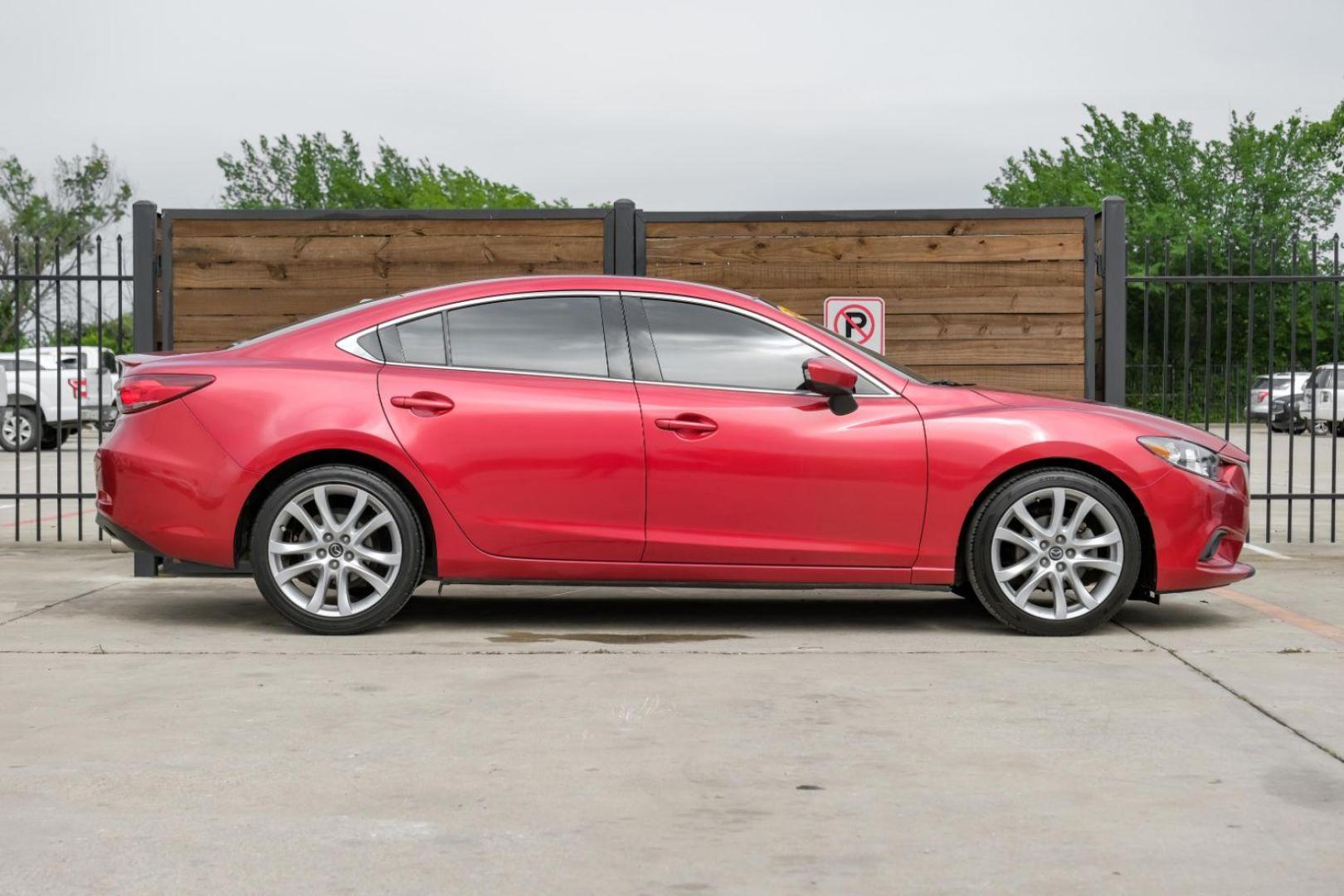 2014 RED Mazda Mazda6 i Touring (JM1GJ1V58E1) with an 2.5L L4 DOHC 16V engine, 6-Speed Automatic transmission, located at 2401 E Main St., Grand Prairie, TX, 75050, (972) 262-4440, 32.748981, -96.969643 - Photo#8