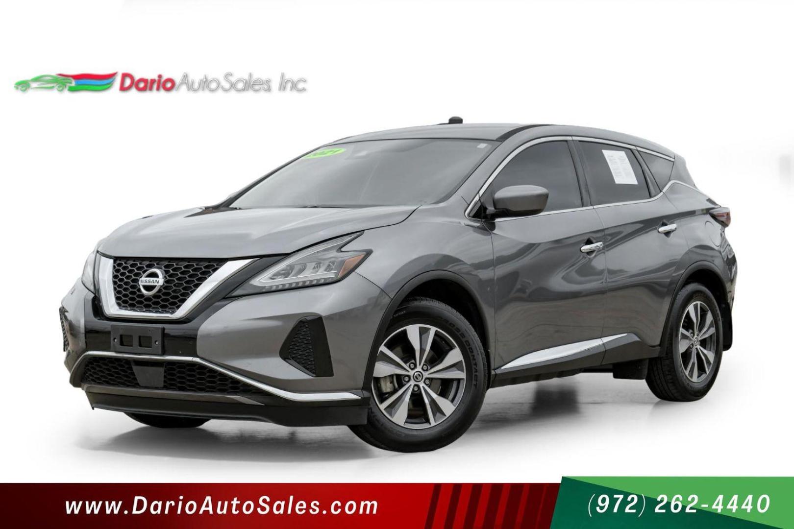 2021 gray Nissan Murano S (5N1AZ2AJ7MC) with an 3.5L V6 DOHC 24V engine, Continuously Variable Transmission transmission, located at 2401 E Main St., Grand Prairie, TX, 75050, (972) 262-4440, 32.748981, -96.969643 - Photo#0