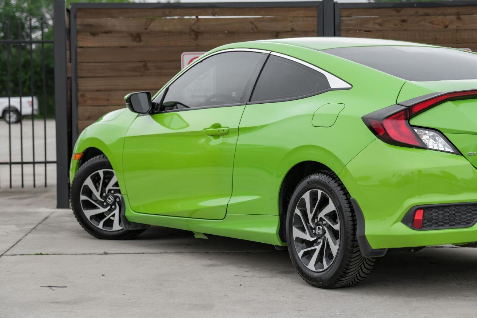 2016 GREEN Honda Civic LX-P Coupe CVT (2HGFC4B06GH) with an 2.0L L4 DOHC 16V engine, Continuously Variable Transmission transmission, located at 2401 E Main St., Grand Prairie, TX, 75050, (972) 262-4440, 32.748981, -96.969643 - Photo#11