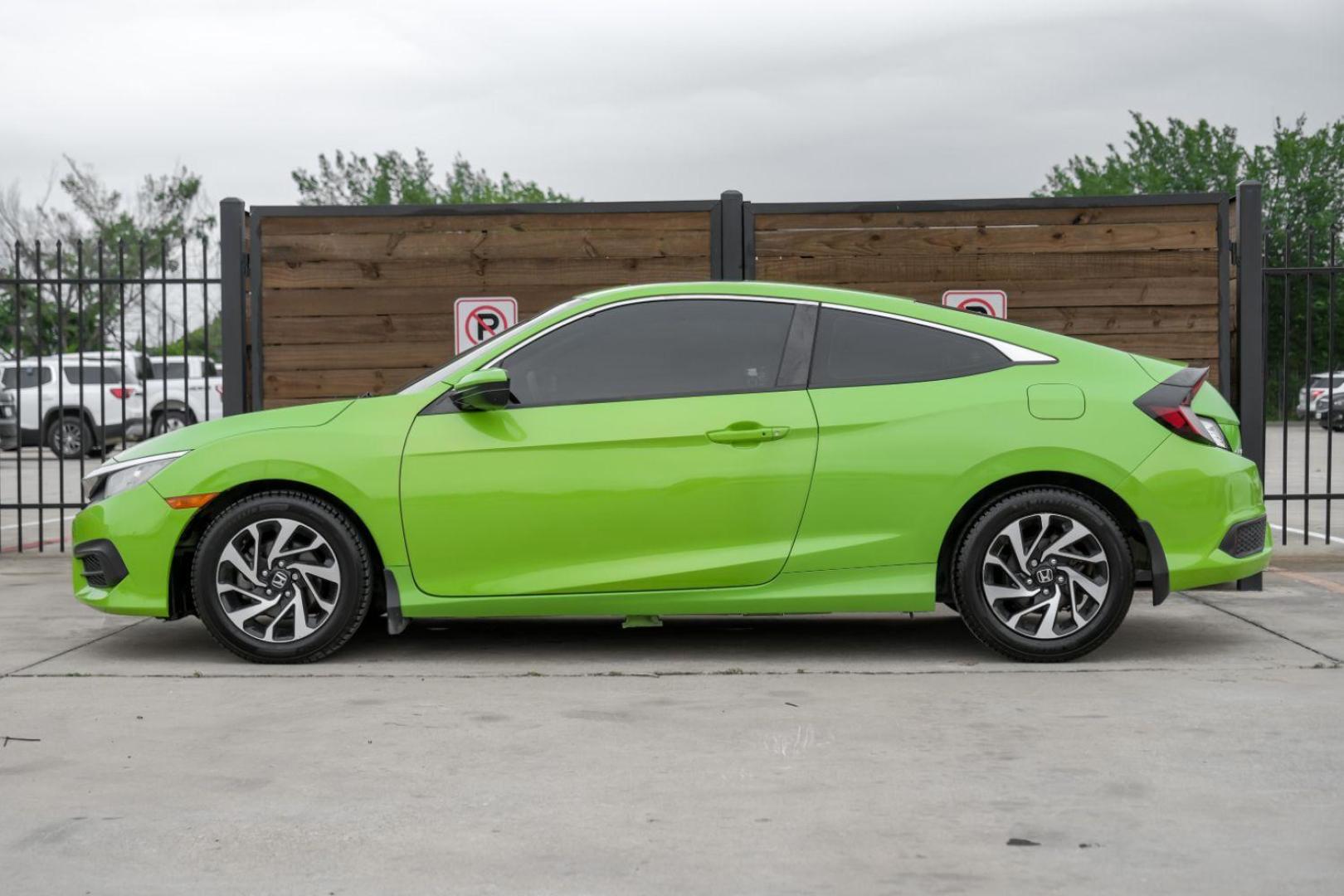 2016 GREEN Honda Civic LX-P Coupe CVT (2HGFC4B06GH) with an 2.0L L4 DOHC 16V engine, Continuously Variable Transmission transmission, located at 2401 E Main St., Grand Prairie, TX, 75050, (972) 262-4440, 32.748981, -96.969643 - Photo#13