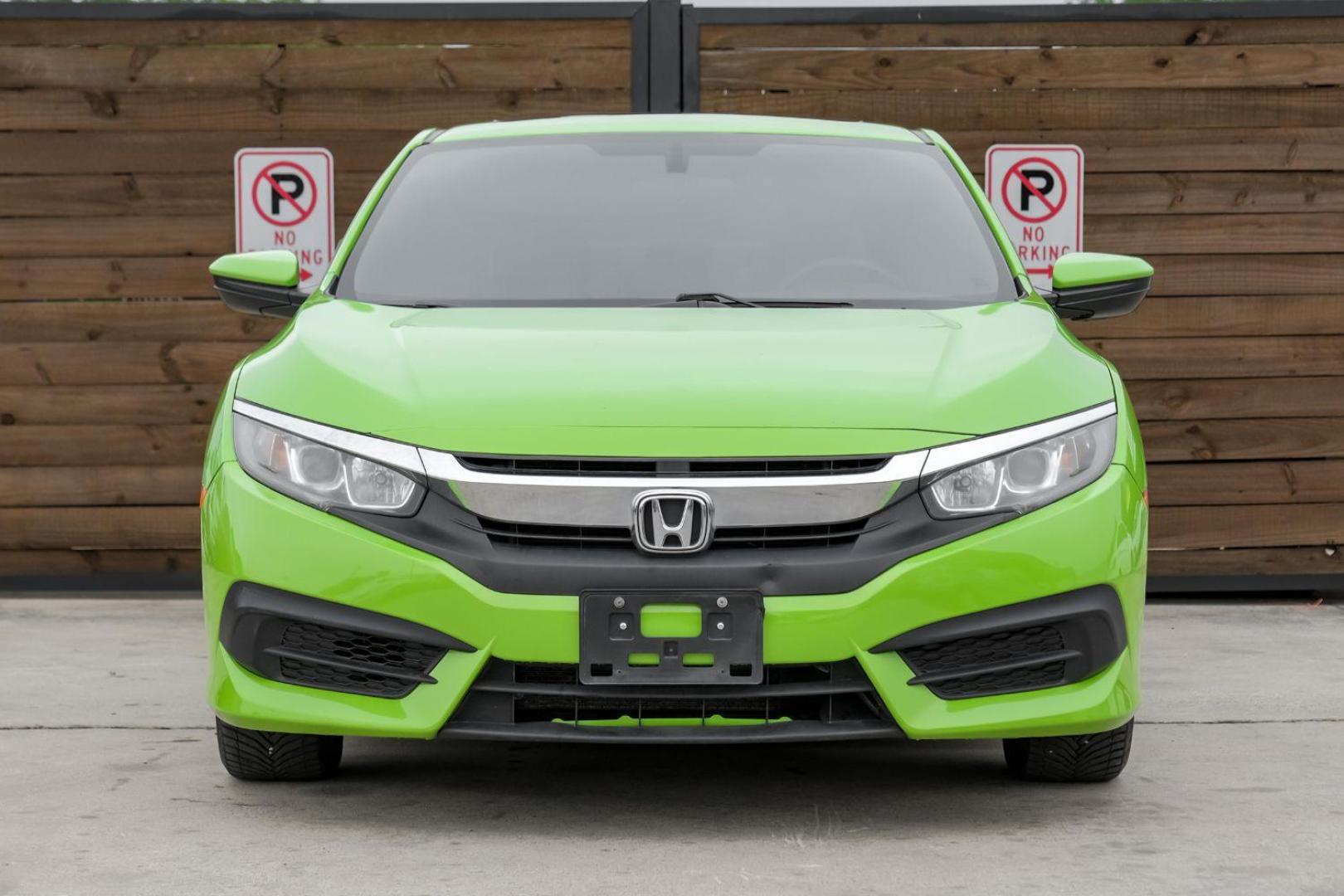 2016 GREEN Honda Civic LX-P Coupe CVT (2HGFC4B06GH) with an 2.0L L4 DOHC 16V engine, Continuously Variable Transmission transmission, located at 2401 E Main St., Grand Prairie, TX, 75050, (972) 262-4440, 32.748981, -96.969643 - Photo#5