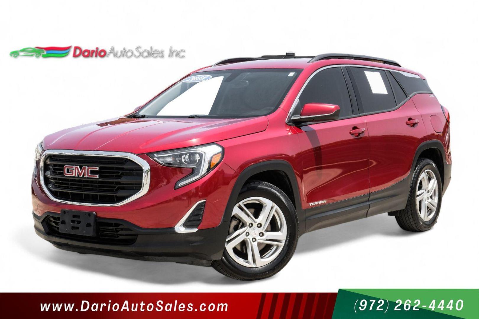 2018 Red GMC Terrain SLE (3GKALMEX8JL) with an 2.0L L4 DOHC 16V TURBO engine, 6-Speed Automatic transmission, located at 2401 E Main St., Grand Prairie, TX, 75050, (972) 262-4440, 32.748981, -96.969643 - Photo#0