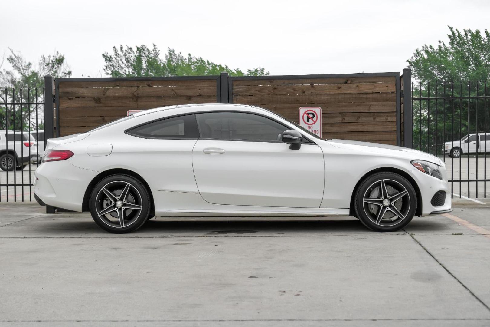 2017 WHITE Mercedes-Benz C-Class C300 Coupe (WDDWJ4JB3HF) with an 2.0L L4 DOHC 16V TURBO engine, 7-Speed Automatic transmission, located at 2401 E Main St., Grand Prairie, TX, 75050, (972) 262-4440, 32.748981, -96.969643 - Photo#9