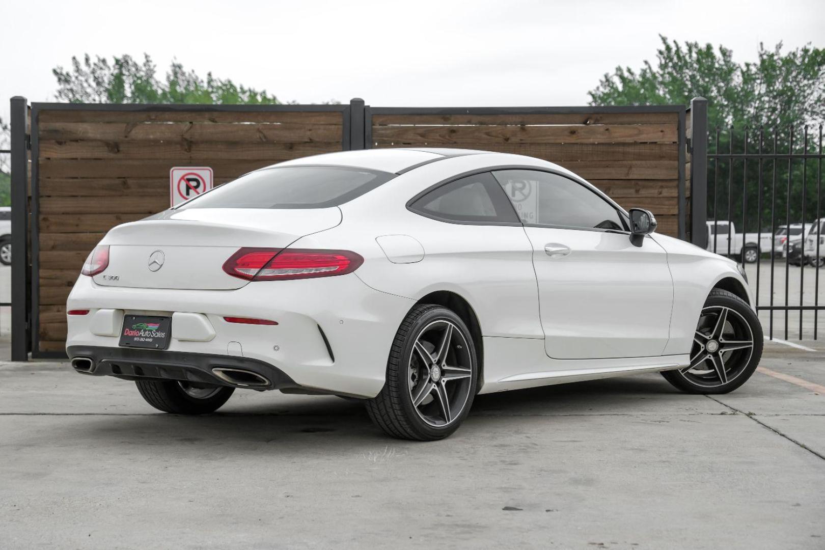 2017 WHITE Mercedes-Benz C-Class C300 Coupe (WDDWJ4JB3HF) with an 2.0L L4 DOHC 16V TURBO engine, 7-Speed Automatic transmission, located at 2401 E Main St., Grand Prairie, TX, 75050, (972) 262-4440, 32.748981, -96.969643 - Photo#10