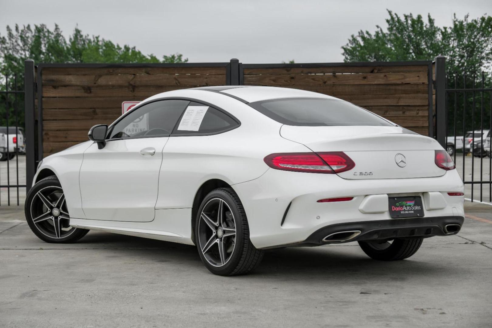 2017 WHITE Mercedes-Benz C-Class C300 Coupe (WDDWJ4JB3HF) with an 2.0L L4 DOHC 16V TURBO engine, 7-Speed Automatic transmission, located at 2401 E Main St., Grand Prairie, TX, 75050, (972) 262-4440, 32.748981, -96.969643 - Photo#12