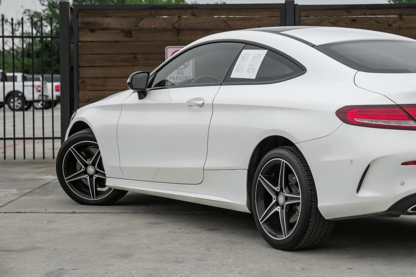 2017 WHITE Mercedes-Benz C-Class C300 Coupe (WDDWJ4JB3HF) with an 2.0L L4 DOHC 16V TURBO engine, 7-Speed Automatic transmission, located at 2401 E Main St., Grand Prairie, TX, 75050, (972) 262-4440, 32.748981, -96.969643 - Photo#13