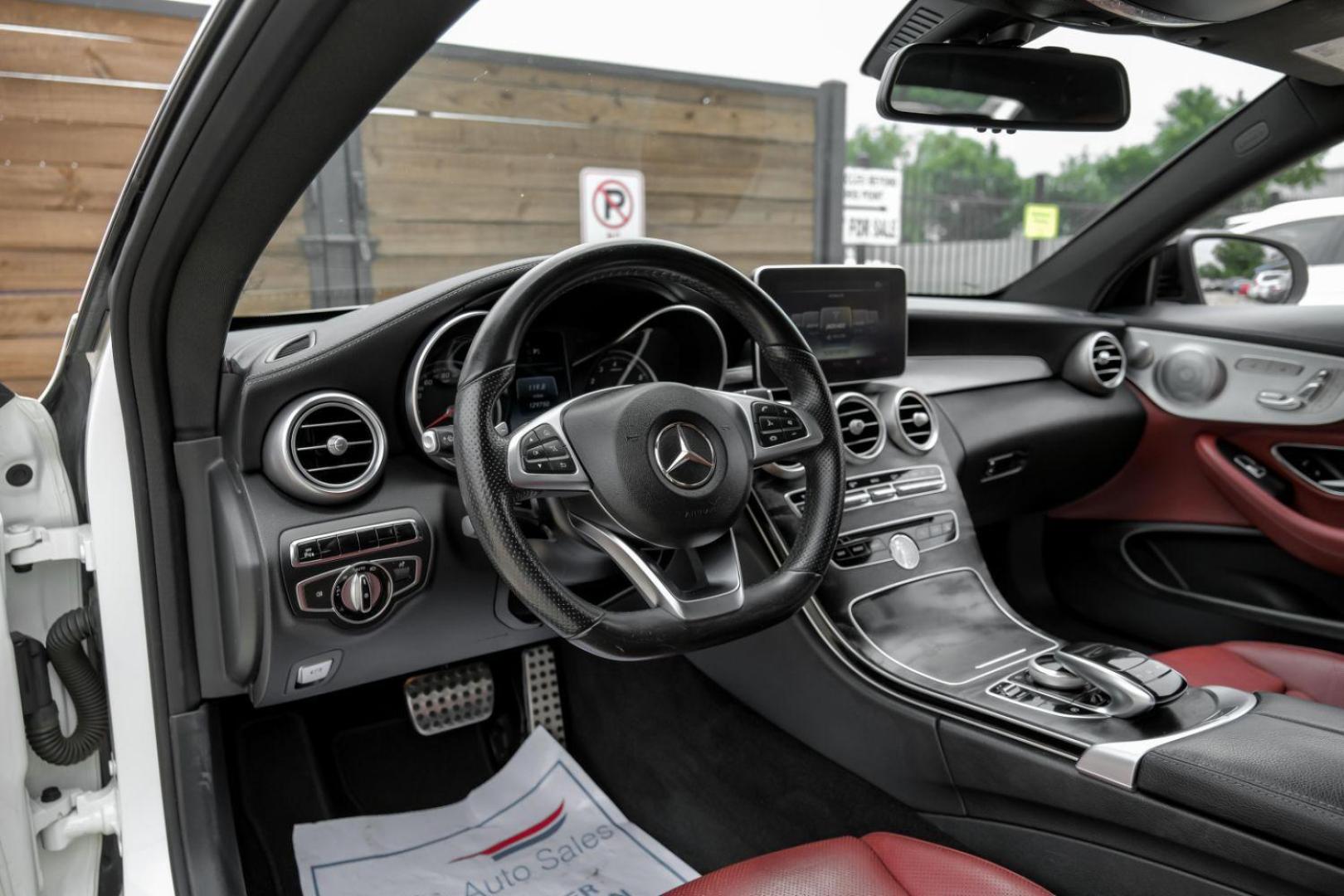 2017 WHITE Mercedes-Benz C-Class C300 Coupe (WDDWJ4JB3HF) with an 2.0L L4 DOHC 16V TURBO engine, 7-Speed Automatic transmission, located at 2401 E Main St., Grand Prairie, TX, 75050, (972) 262-4440, 32.748981, -96.969643 - Photo#2