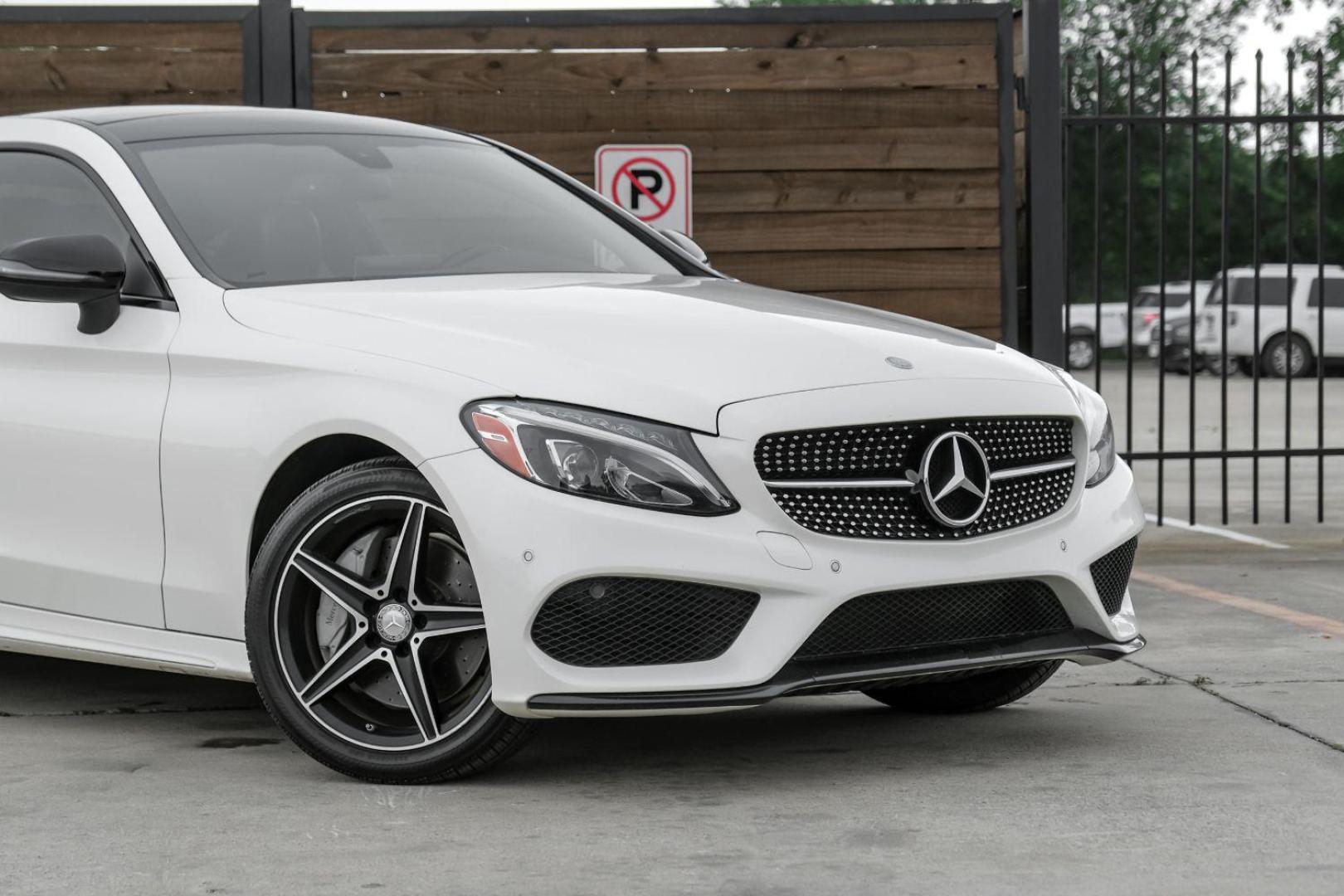 2017 WHITE Mercedes-Benz C-Class C300 Coupe (WDDWJ4JB3HF) with an 2.0L L4 DOHC 16V TURBO engine, 7-Speed Automatic transmission, located at 2401 E Main St., Grand Prairie, TX, 75050, (972) 262-4440, 32.748981, -96.969643 - Photo#8