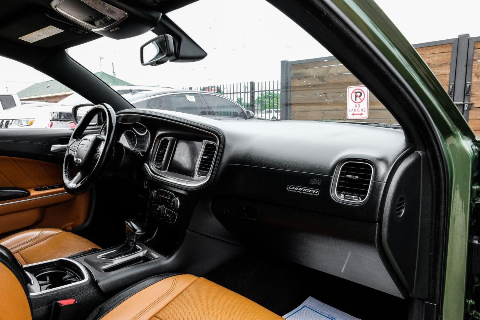 2019 Green Dodge Charger SXT (2C3CDXBG7KH) with an 3.6L V6 DOHC 24V engine, 8-Speed Automatic transmission, located at 2401 E Main St., Grand Prairie, TX, 75050, (972) 262-4440, 32.748981, -96.969643 - Photo#15