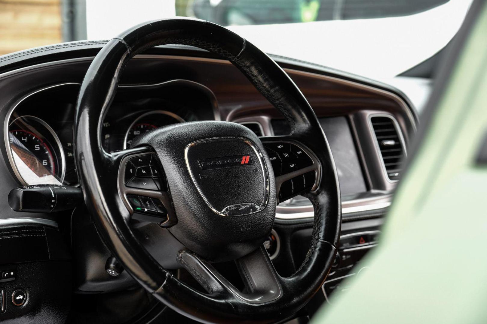 2019 Green Dodge Charger SXT (2C3CDXBG7KH) with an 3.6L V6 DOHC 24V engine, 8-Speed Automatic transmission, located at 2401 E Main St., Grand Prairie, TX, 75050, (972) 262-4440, 32.748981, -96.969643 - Photo#17