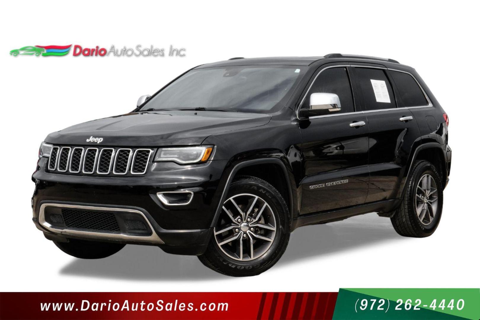 2017 BLACK Jeep Grand Cherokee Limited 4WD (1C4RJFBG3HC) with an 3.6L V6 DOHC 24V engine, 8-Speed Automatic transmission, located at 2401 E Main St., Grand Prairie, TX, 75050, (972) 262-4440, 32.748981, -96.969643 - Photo#0