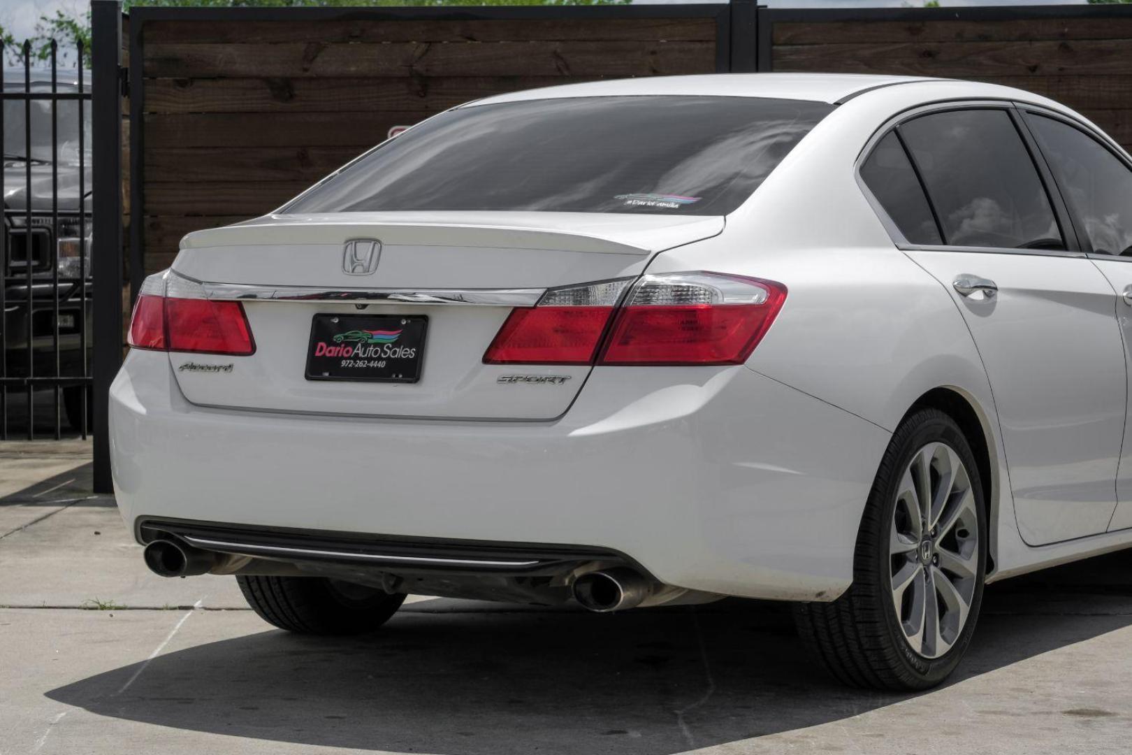 2014 WHITE Honda Accord Sport Sedan CVT (1HGCR2F5XEA) with an 2.4L L4 DOHC 16V engine, Continuously Variable Transmission transmission, located at 2401 E Main St., Grand Prairie, TX, 75050, (972) 262-4440, 32.748981, -96.969643 - Photo#10