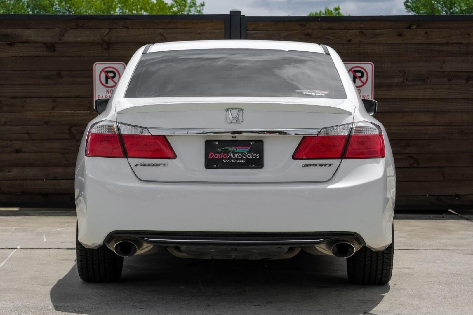 2014 WHITE Honda Accord Sport Sedan CVT (1HGCR2F5XEA) with an 2.4L L4 DOHC 16V engine, Continuously Variable Transmission transmission, located at 2401 E Main St., Grand Prairie, TX, 75050, (972) 262-4440, 32.748981, -96.969643 - Photo#12