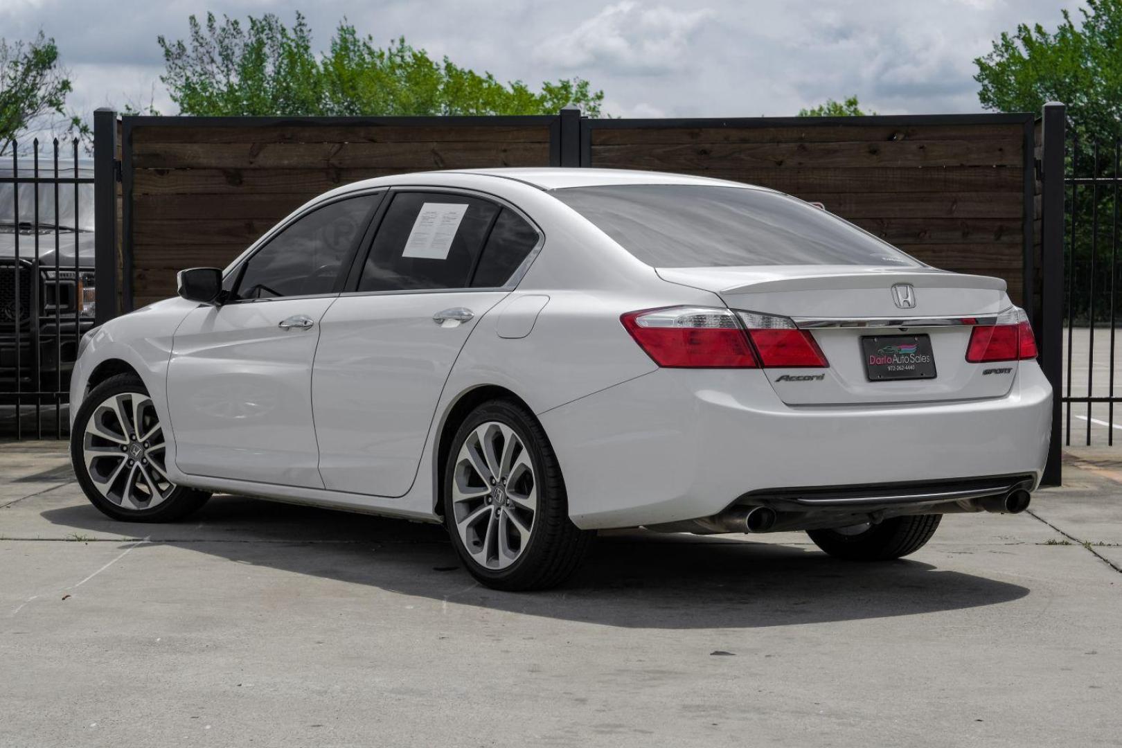 2014 WHITE Honda Accord Sport Sedan CVT (1HGCR2F5XEA) with an 2.4L L4 DOHC 16V engine, Continuously Variable Transmission transmission, located at 2401 E Main St., Grand Prairie, TX, 75050, (972) 262-4440, 32.748981, -96.969643 - Photo#13