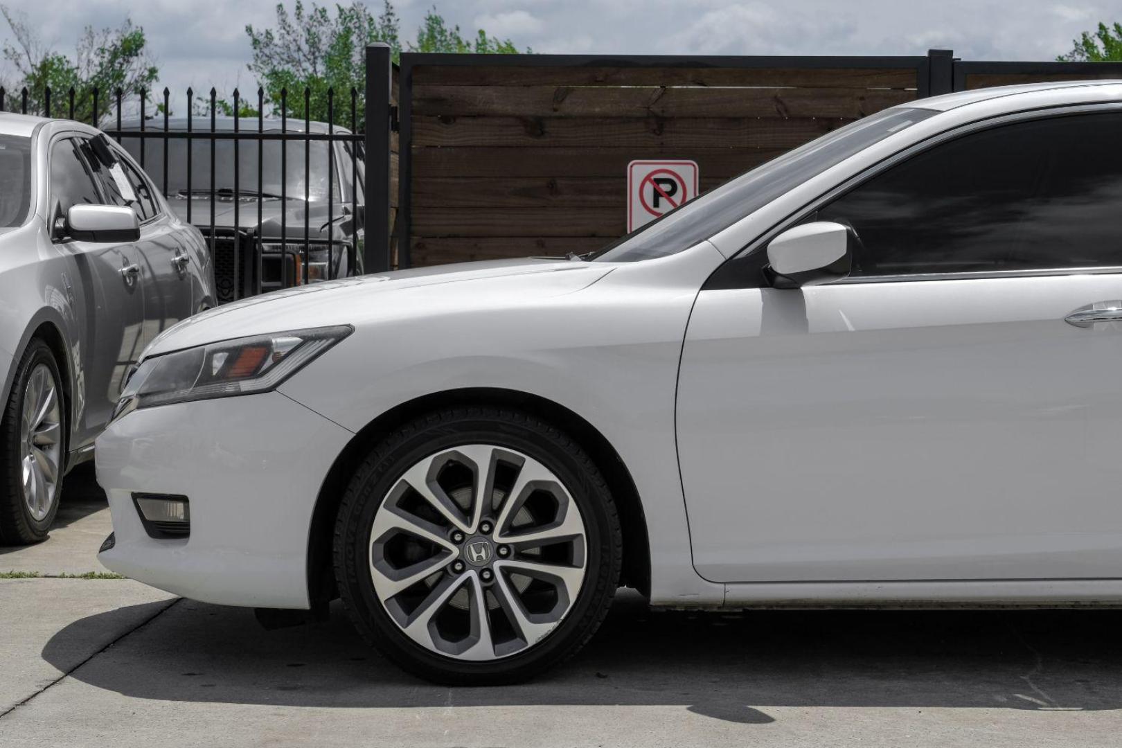 2014 WHITE Honda Accord Sport Sedan CVT (1HGCR2F5XEA) with an 2.4L L4 DOHC 16V engine, Continuously Variable Transmission transmission, located at 2401 E Main St., Grand Prairie, TX, 75050, (972) 262-4440, 32.748981, -96.969643 - Photo#17