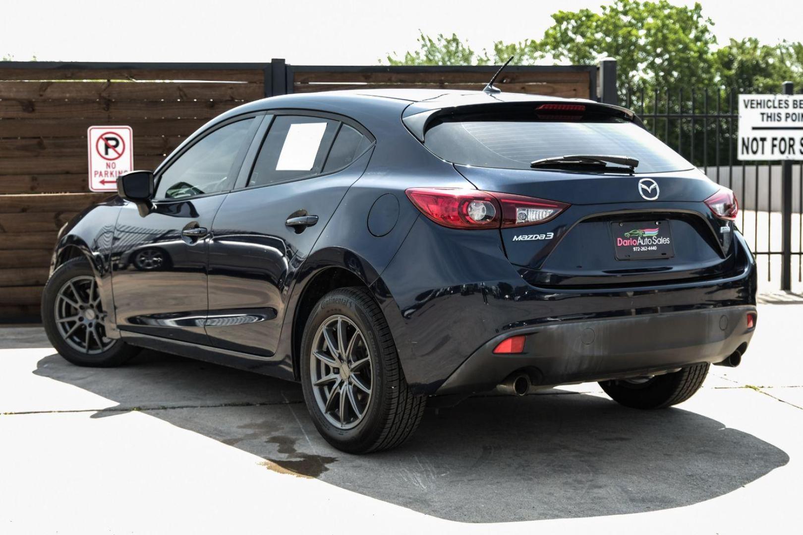 2015 BLACK Mazda MAZDA3 i Sport MT 5-Door (3MZBM1K79FM) with an 2.0L L4 DOHC 16V engine, 6-Speed Manual transmission, located at 2401 E Main St., Grand Prairie, TX, 75050, (972) 262-4440, 32.748981, -96.969643 - Photo#13