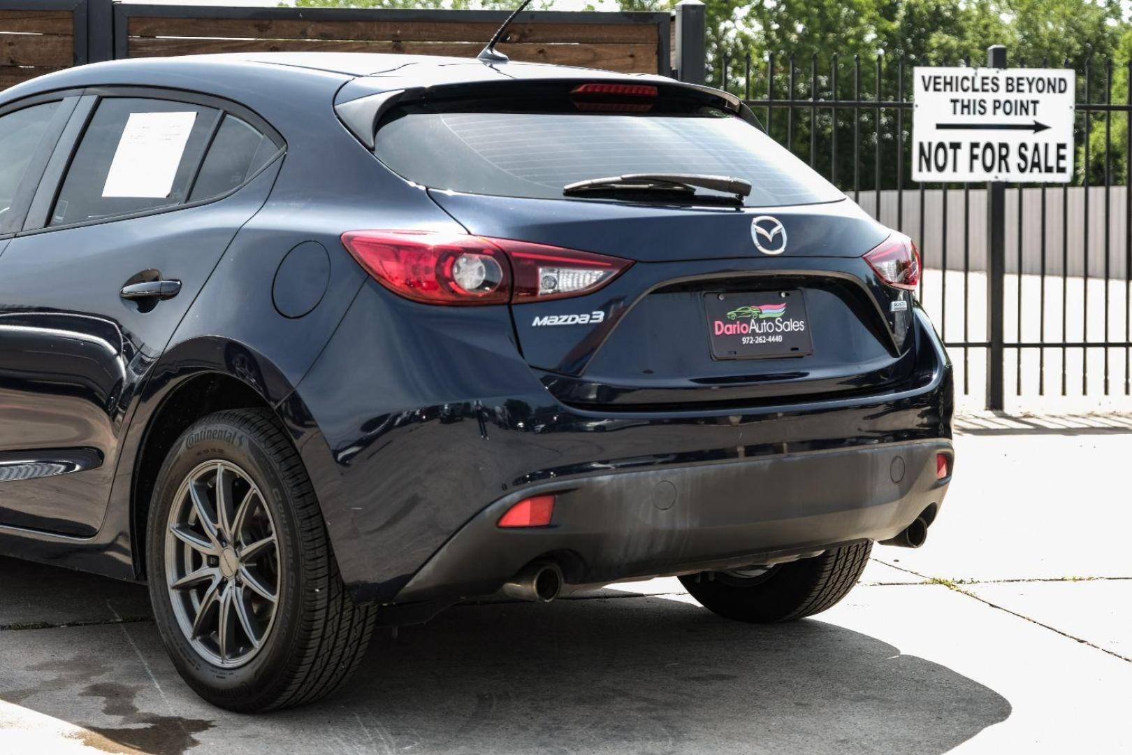 2015 BLACK Mazda MAZDA3 i Sport MT 5-Door (3MZBM1K79FM) with an 2.0L L4 DOHC 16V engine, 6-Speed Manual transmission, located at 2401 E Main St., Grand Prairie, TX, 75050, (972) 262-4440, 32.748981, -96.969643 - Photo#15