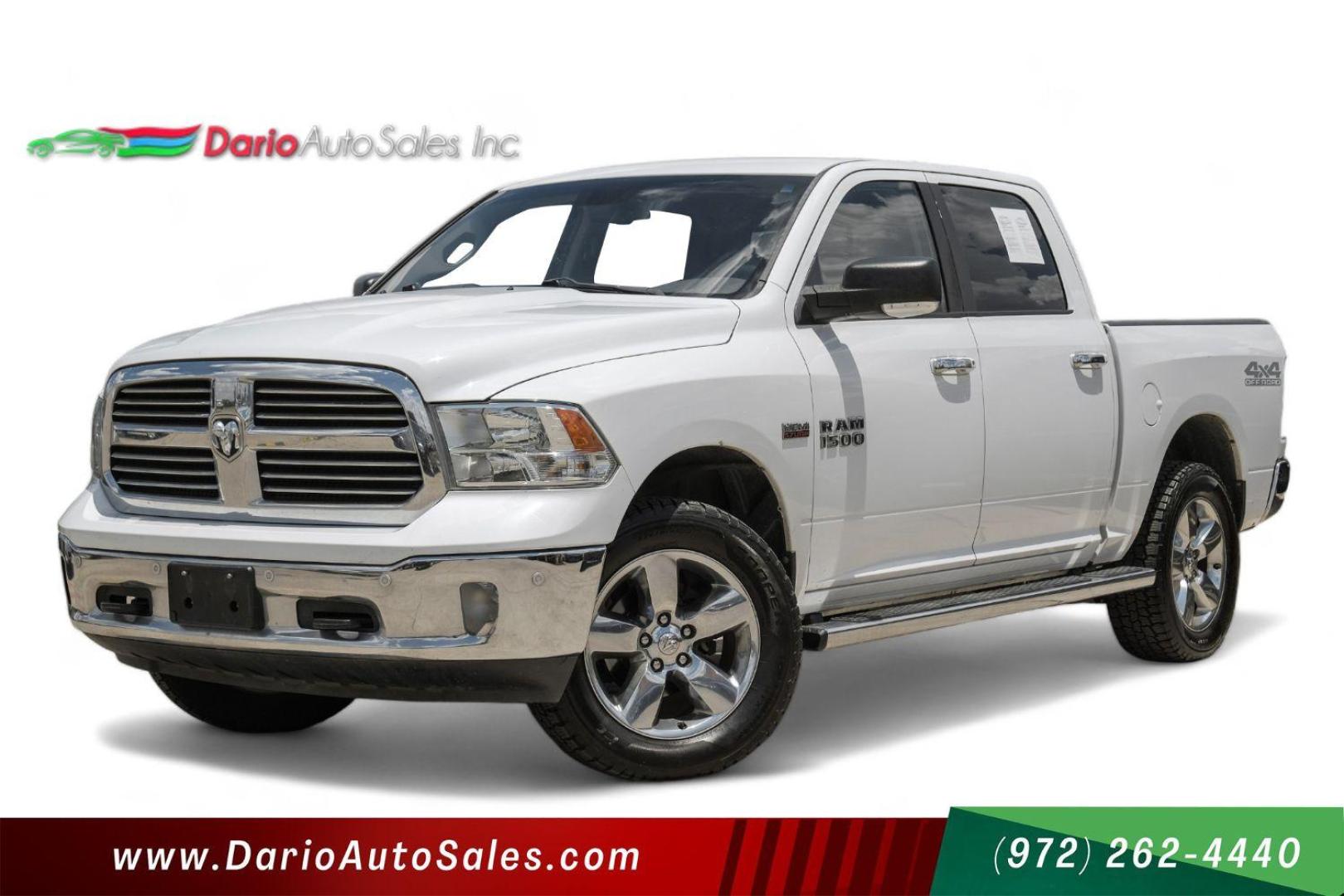 2015 WHITE RAM 1500 SLT Crew Cab SWB 4WD (1C6RR7LT5FS) with an 5.7L V8 OHV 16V engine, 8-Speed Automatic transmission, located at 2401 E Main St., Grand Prairie, TX, 75050, (972) 262-4440, 32.748981, -96.969643 - Photo#0