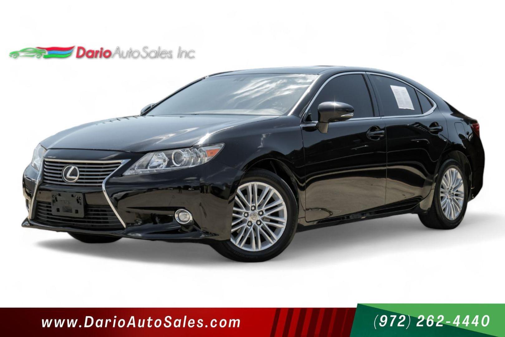 2015 Black Lexus ES 350 Sedan (JTHBK1GG0F2) with an 3.5L V6 DOHC 24V engine, 6-Speed Automatic transmission, located at 2401 E Main St., Grand Prairie, TX, 75050, (972) 262-4440, 32.748981, -96.969643 - Photo#0