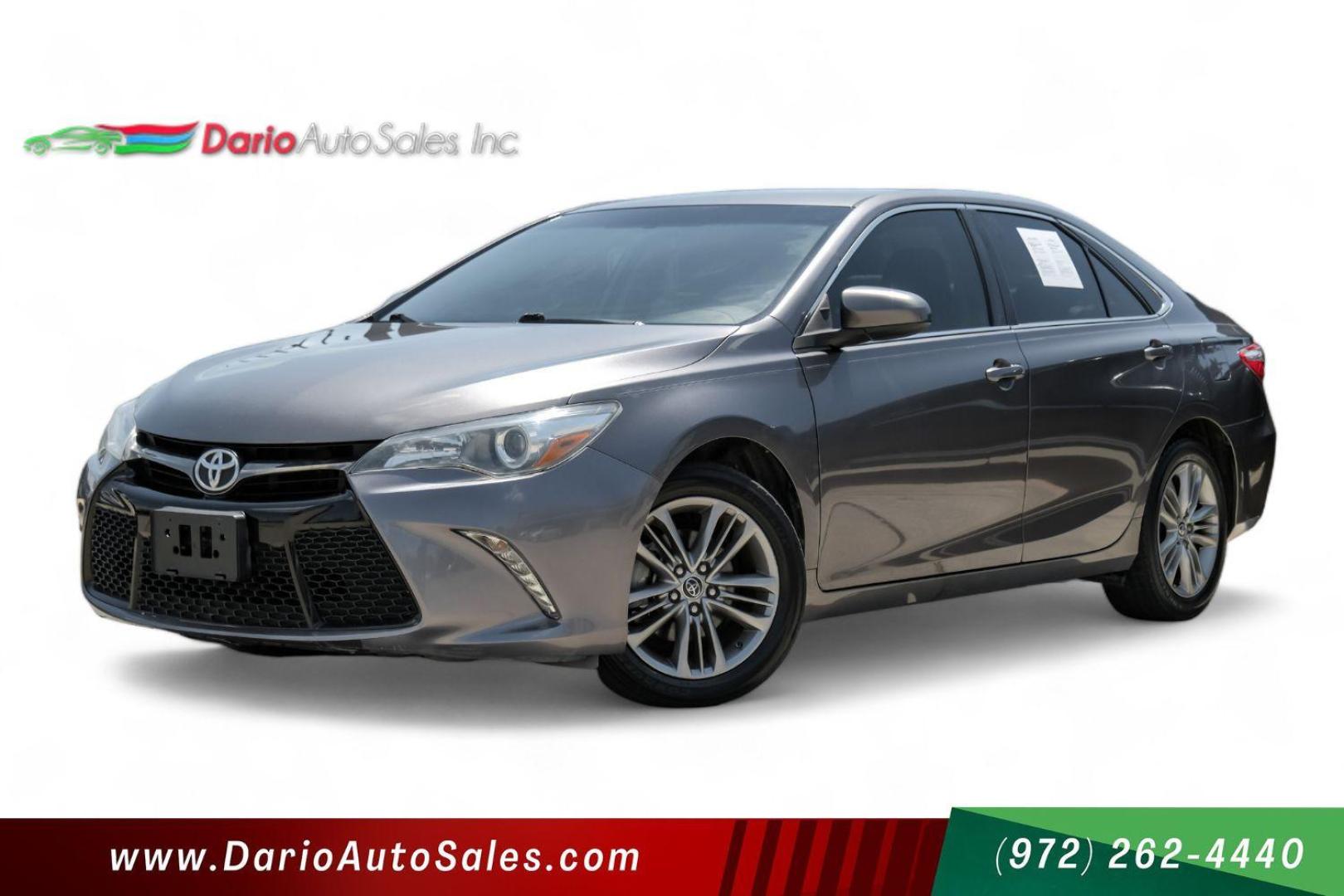 2016 Gray Toyota Camry SE (4T1BF1FK6GU) with an 2.5L L4 DOHC 16V engine, 6-Speed Automatic transmission, located at 2401 E Main St., Grand Prairie, TX, 75050, (972) 262-4440, 32.748981, -96.969643 - Photo#0