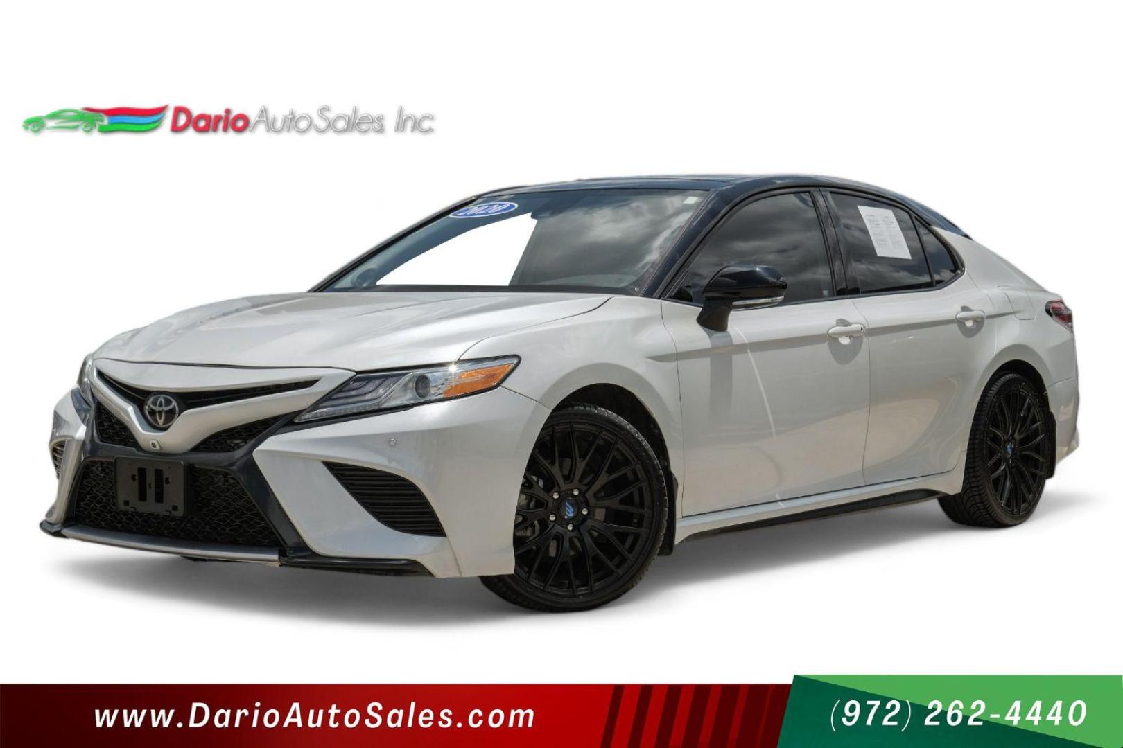 2020 white Toyota Camry XSE (4T1K61AK9LU) with an 2.5L L4 DOHC 16V engine, 8-Speed Automatic transmission, located at 2401 E Main St., Grand Prairie, TX, 75050, (972) 262-4440, 32.748981, -96.969643 - Photo#0