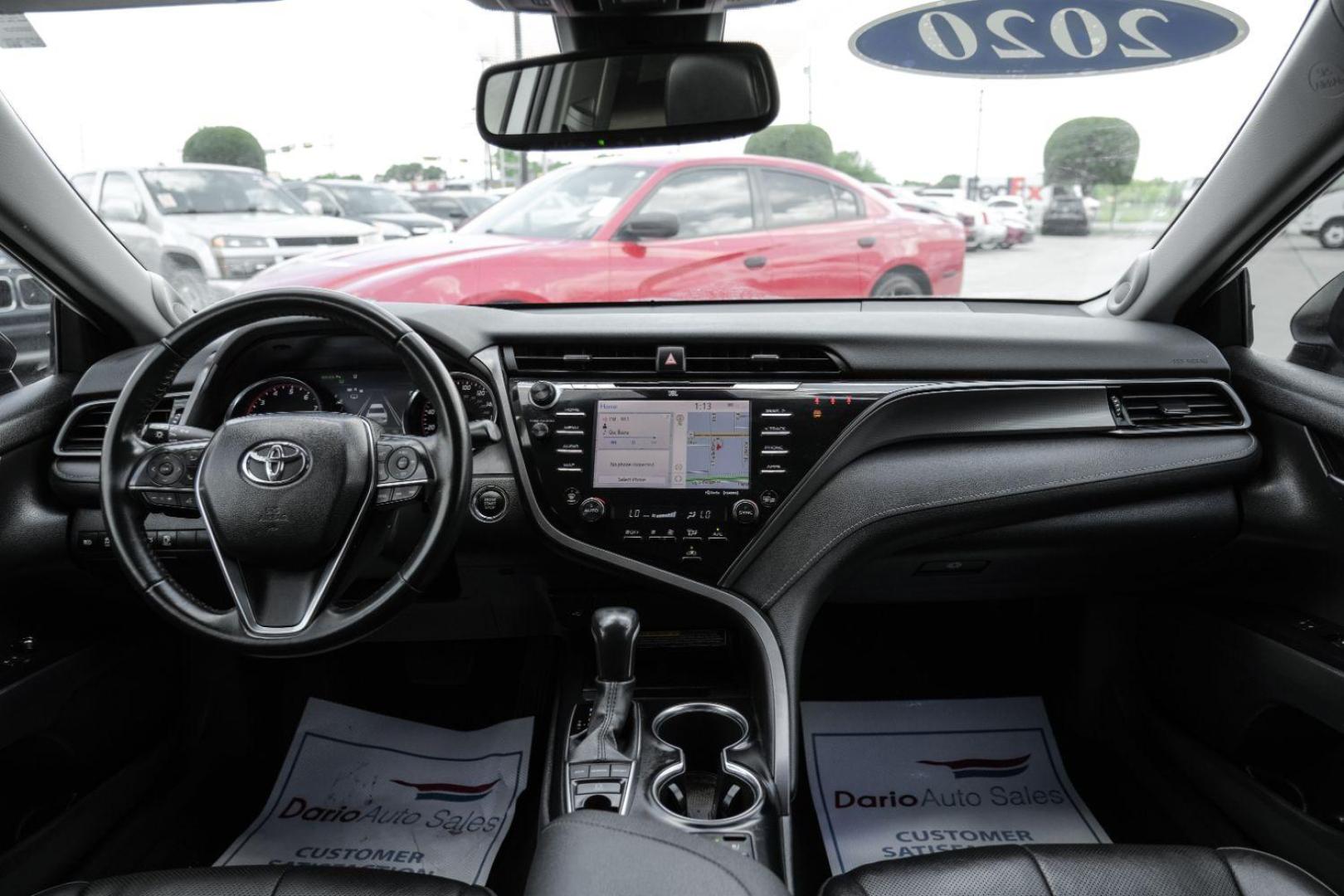 2020 white Toyota Camry XSE (4T1K61AK9LU) with an 2.5L L4 DOHC 16V engine, 8-Speed Automatic transmission, located at 2401 E Main St., Grand Prairie, TX, 75050, (972) 262-4440, 32.748981, -96.969643 - Photo#19