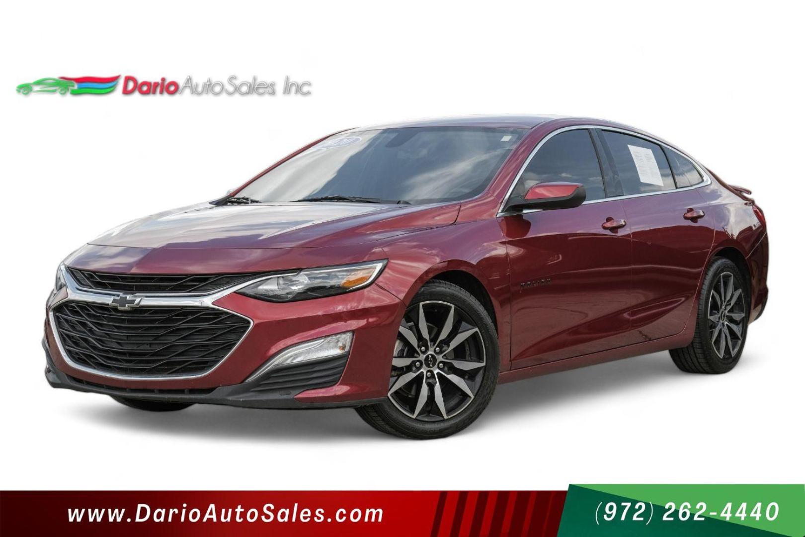 2020 RED Chevrolet Malibu RS (1G1ZG5ST3LF) with an 1.5L L4 DOHC 16V engine, 6-Speed Automatic transmission, located at 2401 E Main St., Grand Prairie, TX, 75050, (972) 262-4440, 32.748981, -96.969643 - Photo#0