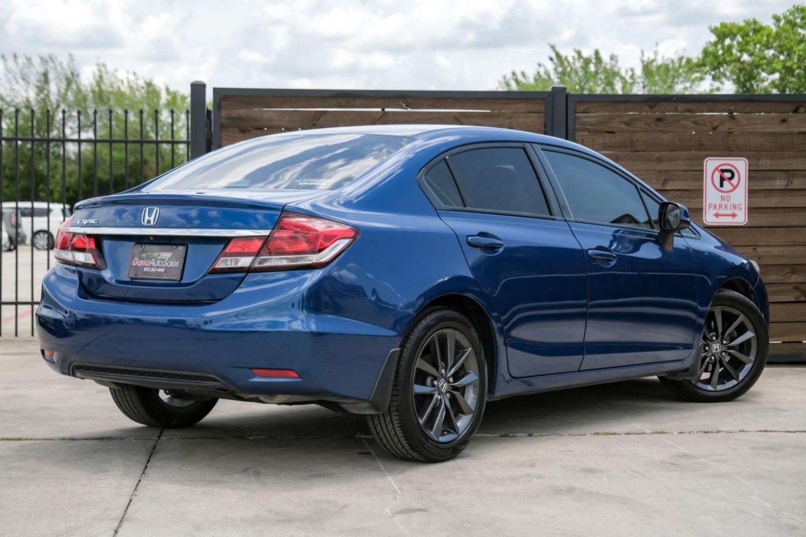 2013 Blue Honda Civic LX Sedan 5-Speed AT (2HGFB2F56DH) with an 1.8L L4 SOHC 16V engine, 5-Speed Automatic transmission, located at 2401 E Main St., Grand Prairie, TX, 75050, (972) 262-4440, 32.748981, -96.969643 - Photo#9