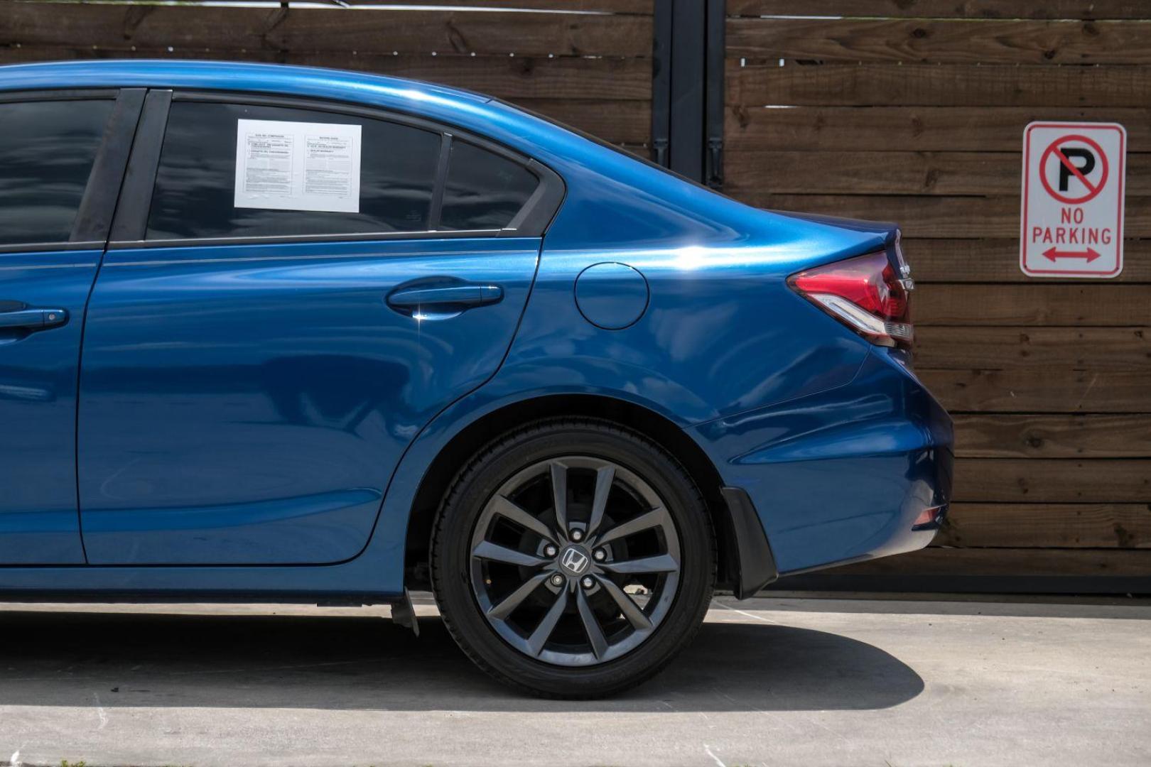 2013 Blue Honda Civic LX Sedan 5-Speed AT (2HGFB2F56DH) with an 1.8L L4 SOHC 16V engine, 5-Speed Automatic transmission, located at 2401 E Main St., Grand Prairie, TX, 75050, (972) 262-4440, 32.748981, -96.969643 - Photo#16