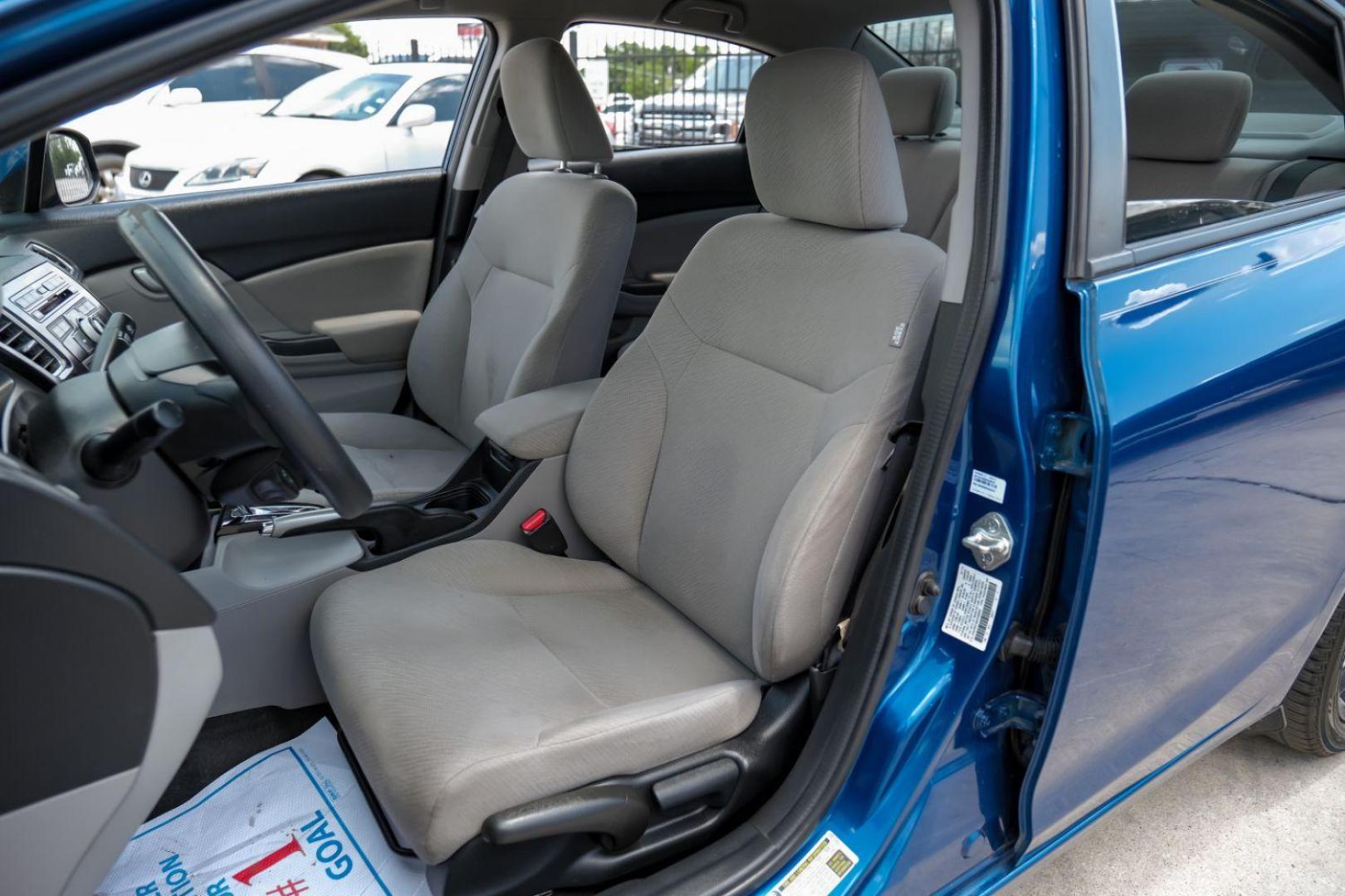 2013 Blue Honda Civic LX Sedan 5-Speed AT (2HGFB2F56DH) with an 1.8L L4 SOHC 16V engine, 5-Speed Automatic transmission, located at 2401 E Main St., Grand Prairie, TX, 75050, (972) 262-4440, 32.748981, -96.969643 - Photo#3