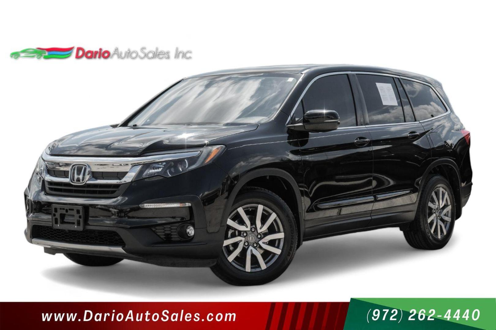 2019 BLACK Honda Pilot EXL 2WD (5FNYF5H55KB) with an 3.5L V6 SOHC 24V engine, 6-Speed Automatic transmission, located at 2401 E Main St., Grand Prairie, TX, 75050, (972) 262-4440, 32.748981, -96.969643 - Photo#0