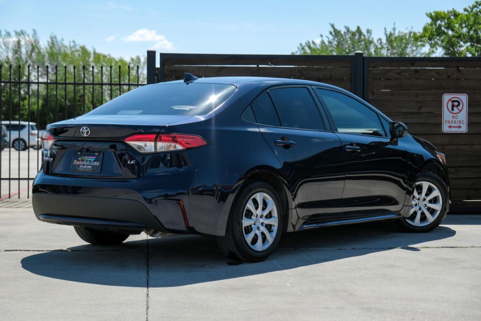 2020 BLUE Toyota Corolla SEDAN 4-DR (5YFEPRAE1LP) with an 1.8L L4 DOHC 16V engine, Continuously Variable Transmission transmission, located at 2401 E Main St., Grand Prairie, TX, 75050, (972) 262-4440, 32.748981, -96.969643 - Photo#9