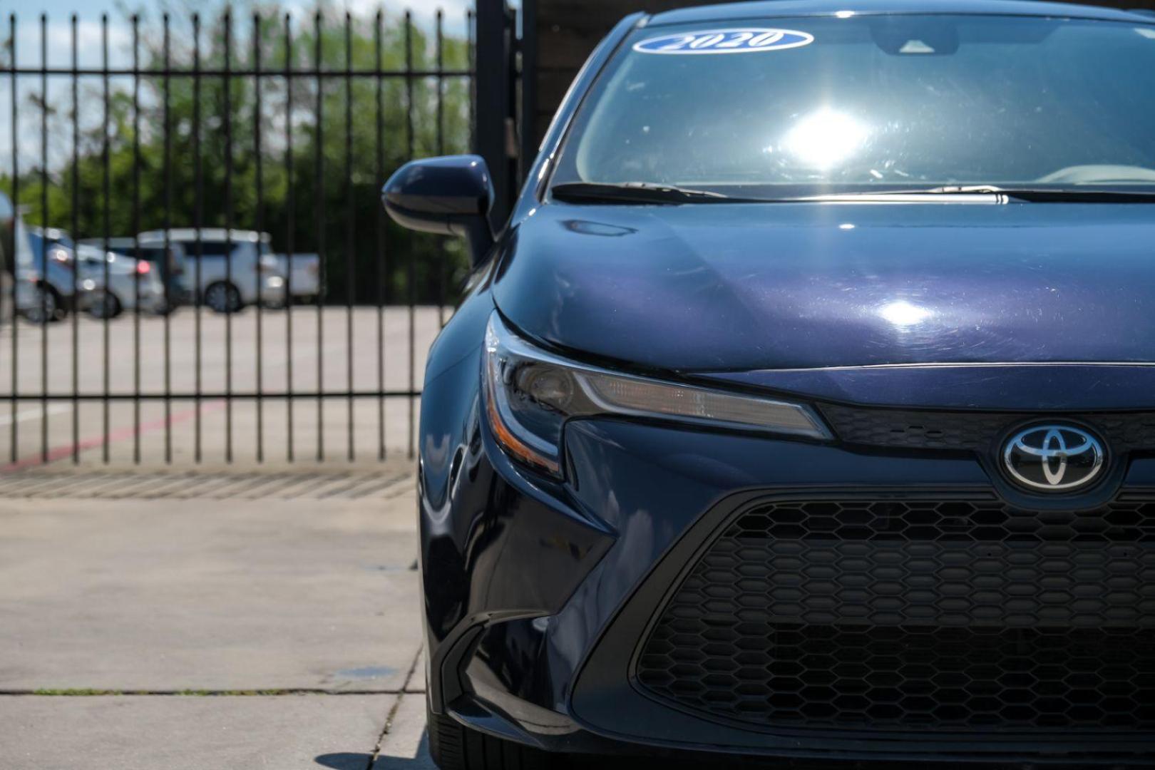 2020 BLUE Toyota Corolla SEDAN 4-DR (5YFEPRAE1LP) with an 1.8L L4 DOHC 16V engine, Continuously Variable Transmission transmission, located at 2401 E Main St., Grand Prairie, TX, 75050, (972) 262-4440, 32.748981, -96.969643 - Photo#43