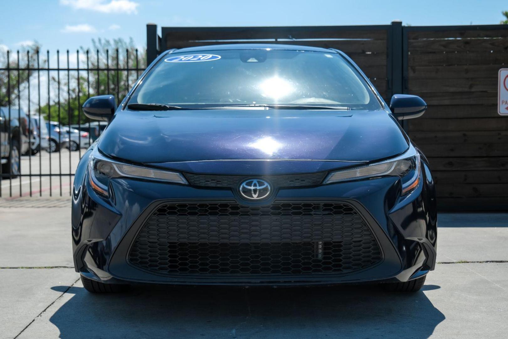 2020 BLUE Toyota Corolla SEDAN 4-DR (5YFEPRAE1LP) with an 1.8L L4 DOHC 16V engine, Continuously Variable Transmission transmission, located at 2401 E Main St., Grand Prairie, TX, 75050, (972) 262-4440, 32.748981, -96.969643 - Photo#4