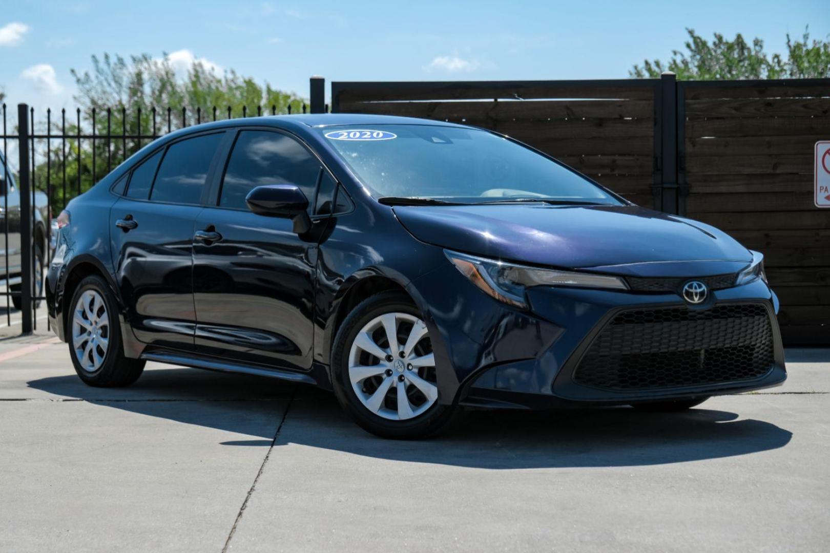 2020 BLUE Toyota Corolla SEDAN 4-DR (5YFEPRAE1LP) with an 1.8L L4 DOHC 16V engine, Continuously Variable Transmission transmission, located at 2401 E Main St., Grand Prairie, TX, 75050, (972) 262-4440, 32.748981, -96.969643 - Photo#5